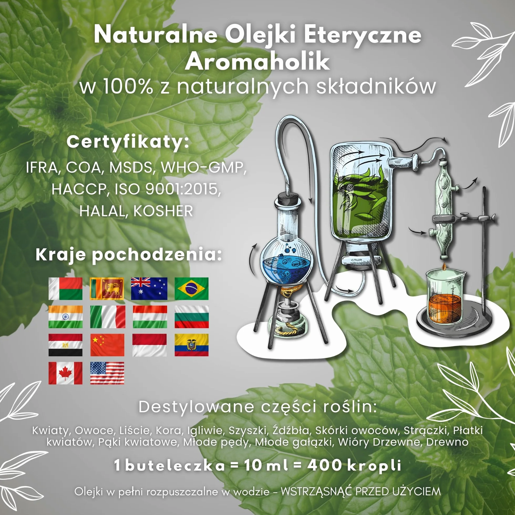 Olejek Eteryczny waniliowy BIO 100% naturalny – olejek eteryczny do dyfuzora & aromatyzera – certyfikowany olejek eteryczny z Indii – Vanilla Essential Oils 10ml do sauny i masażu