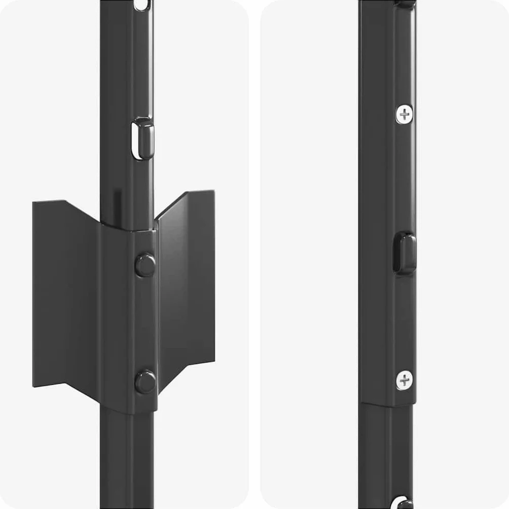 vidaXL Słupek ogrodzeniowy. 5 pcs Szary 100 cm Stal, Słupki ogrodowe i tarasowe, trwałe cylindryczne, nowoczesna bariera do Twojego podwórka