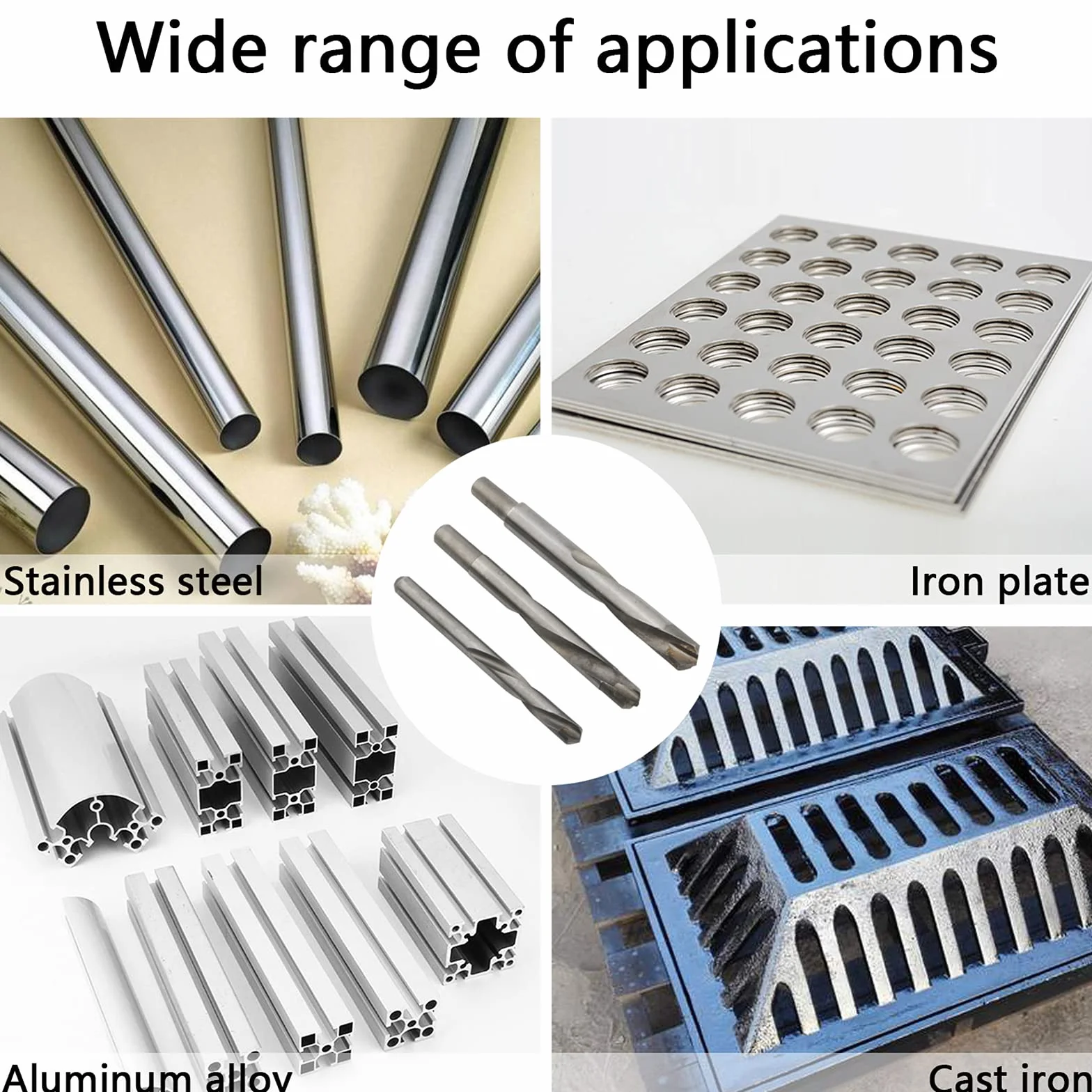 Wiertła spiralne z węglika wolframu, 13 sztuk, do stali nierdzewnej, miedzi, aluminium, stopu cynku, 3,5 - 15,5 mm