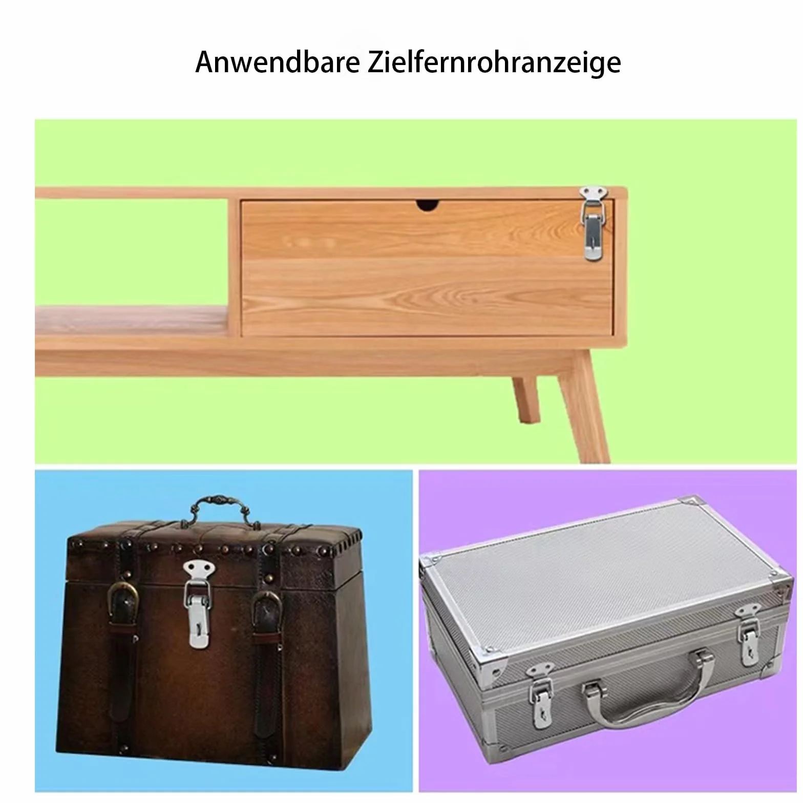 ORTAVA Zamknięcie zaciskowe ze stali nierdzewnej, zamknięcie skrzynkowe, zamknięcie, zamknięcie zatrzaskowe, szybkie zapięcie, 74 mm z 16 śrubami, 4 sztuki