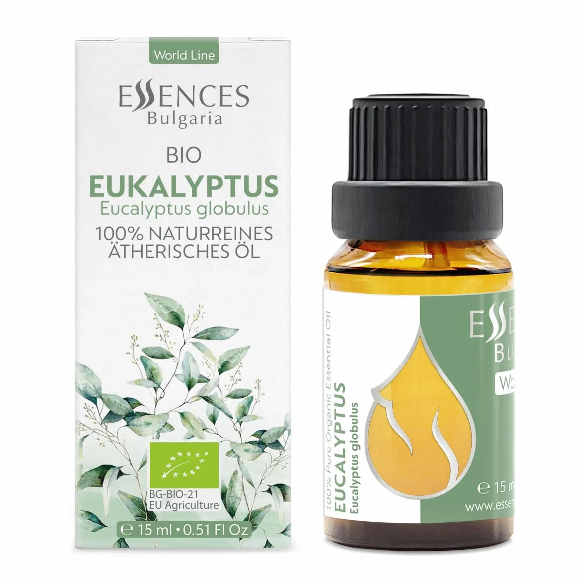 Organiczny Olejek Eukaliptusowy 15 ml Eucalyptus globulus 100% Czysty Naturalny Nierozcieńczony Klasa Terapeutyczna Aromaterapia