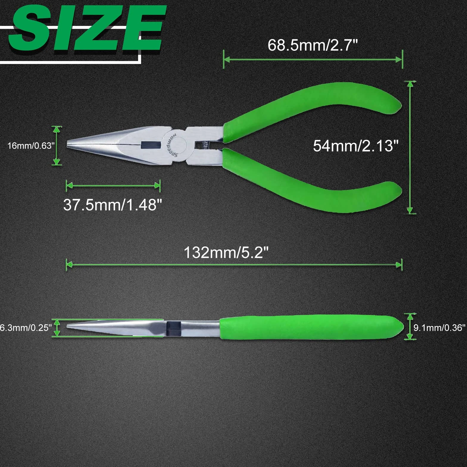 SPEEDWOX Mini szczypce do biżuterii z gładkimi płaskimi szczękami, 14 cm, precyzyjne narzędzie do tworzenia biżuterii, profesjonalny klips do koralików