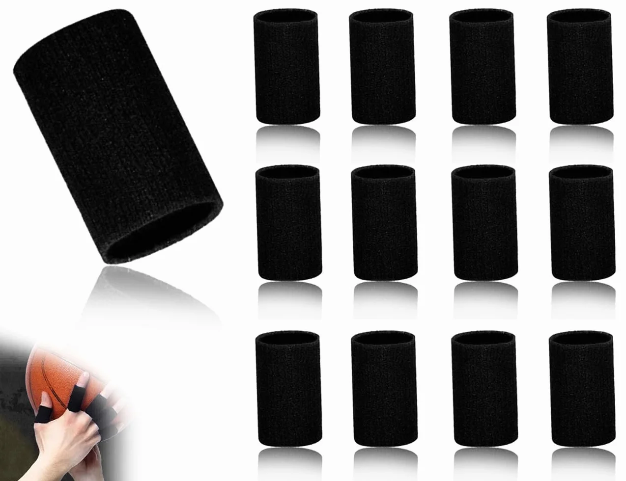 12 sztuk ochraniaczy na palce, elastyczna szyna na palce, bandaże na palce, bandaże na palce, ochraniacze na palce, rękawy na palce, spust na palce, płytka na palce