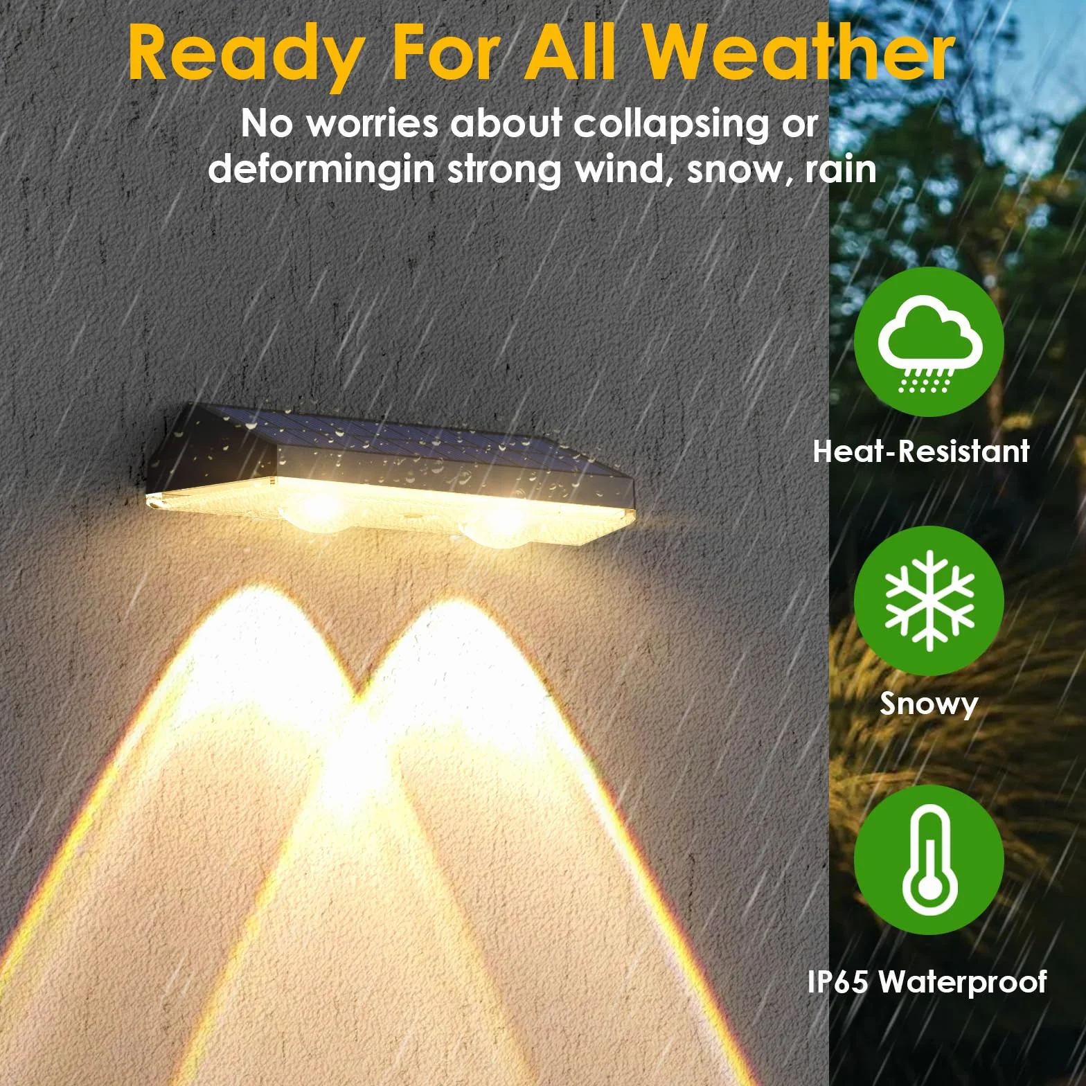 Auting Lampa solarna ścienna IP65 8 szt. 3 tryby ciepłe/zimne białe światło