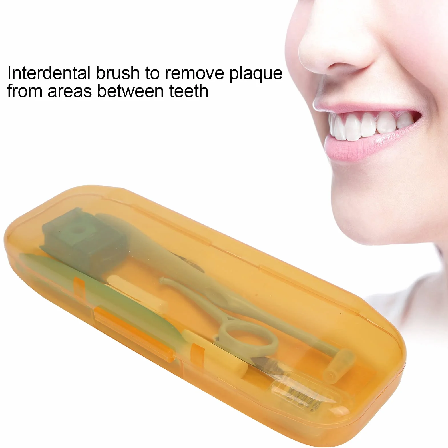 Ortodontyczny Zestaw do Pielęgnacji Jamy Ustnej do Aparatów Ortodontycznych, Przenośny Zestaw do Higieny ze Szczoteczką Międzyzębową, Nicią Dentystyczną, Woskiem Ortodontycznym, Zestawem do Czyszczeni