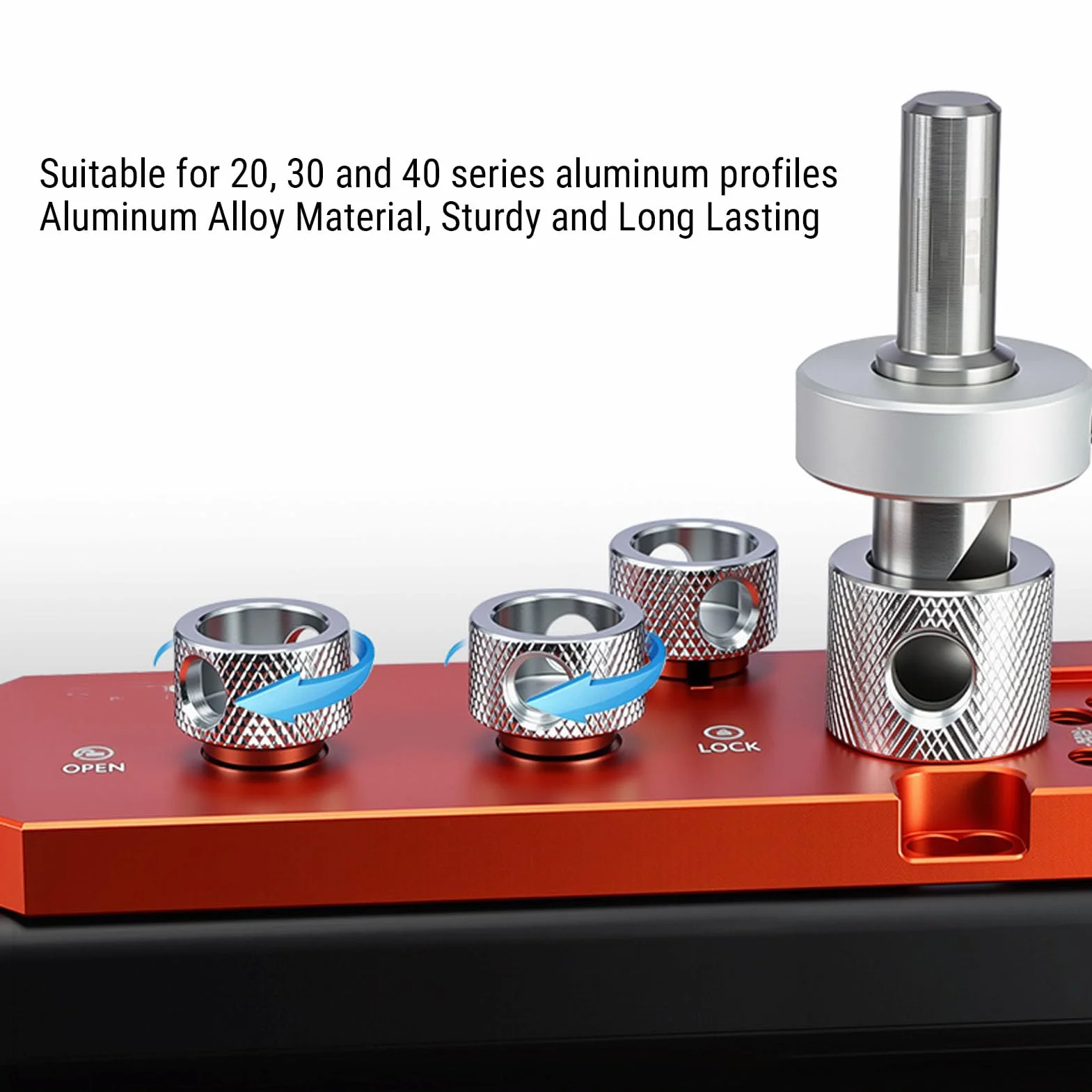 Denash Zestaw Aluminium Aluminium Wiertarki, M5 M6 M8 Sukaptapping Locator dla Europejskich 20 30 40 Profili, Stabilny Otwór Centrujący, Wszechstronne Narzędzie Przemysłowe