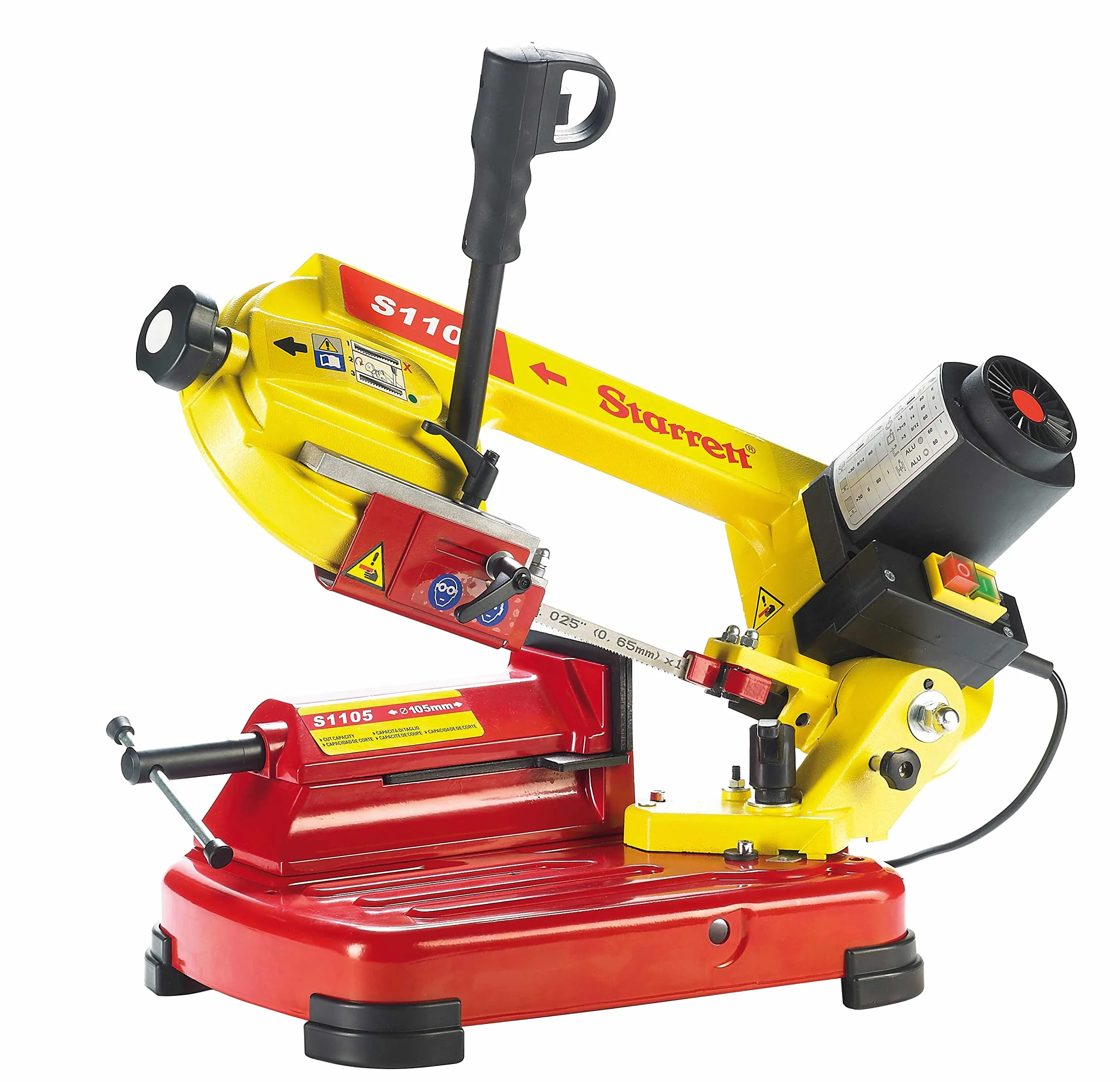 Starrett ST-1105 Piła taśmowa ręczna maszyna Wysoka moc 850W, Żółty