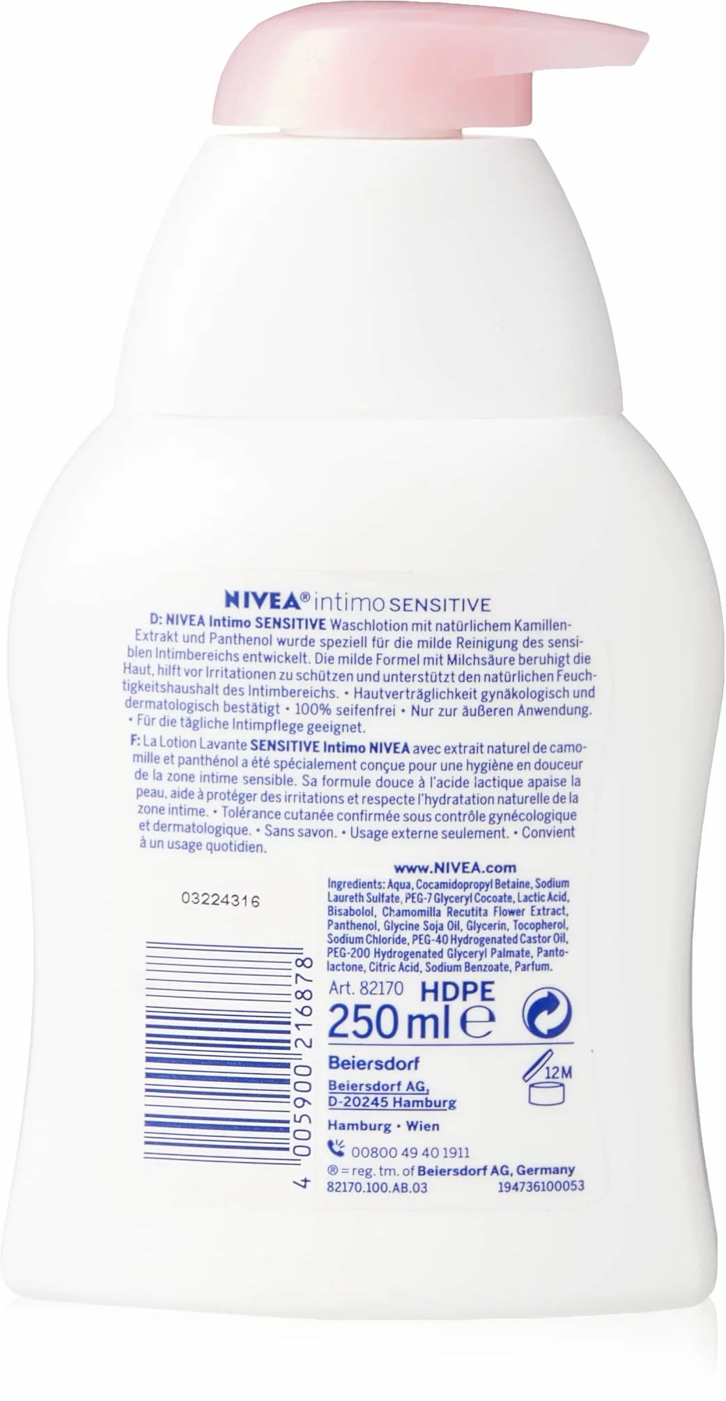 Nivea Intimo Sensitive Balsam Do Mycia Okolic Intymnych 250 ml