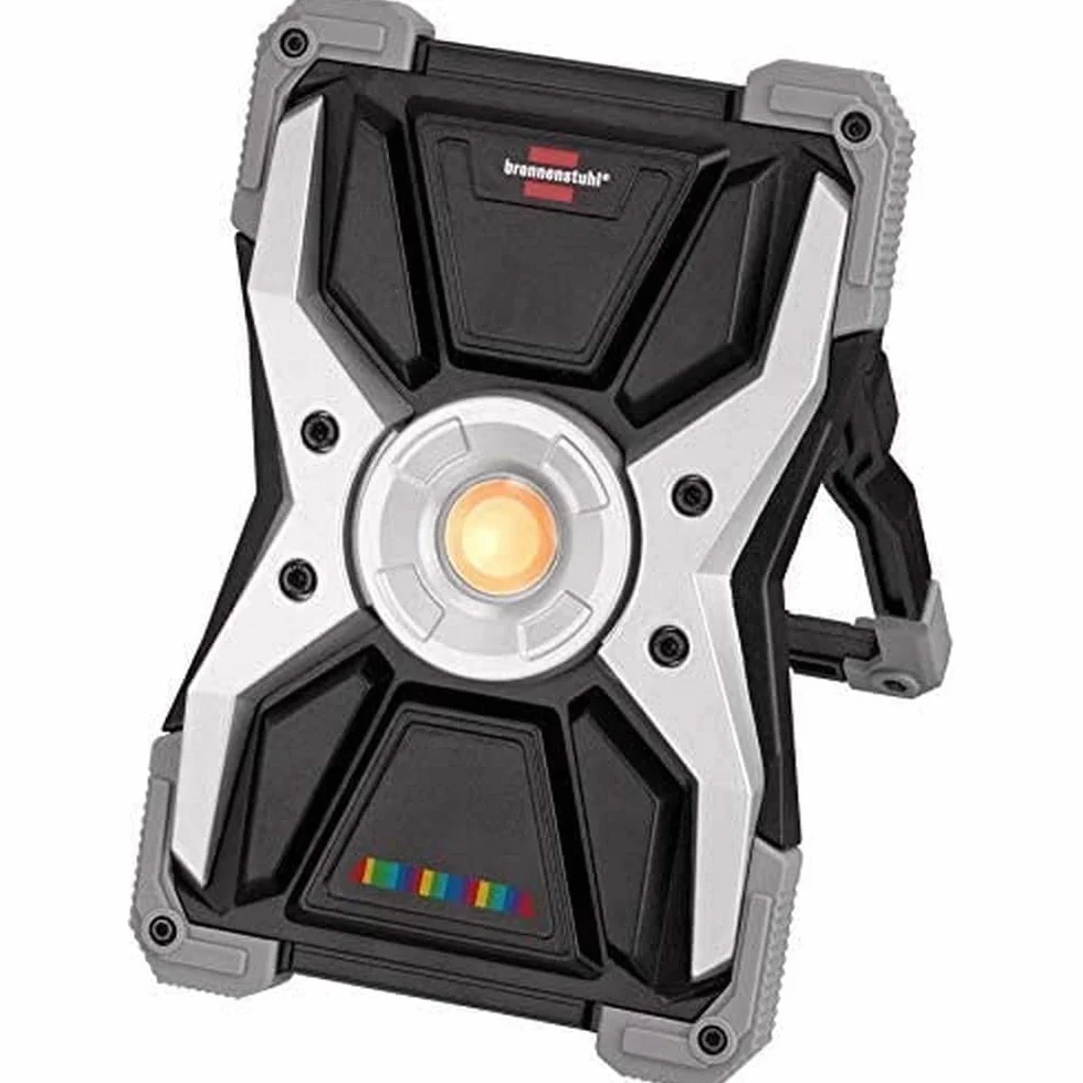 Brennenstuhl Lampa robocza LED RUFUS 15CRI 96 / Reflektor LED o wysokim współczynniku CRI (2700lm, dla malarzy, lakierników, przemysłu samochodowego i warsztatów, w zestawie kabel do ładowania)