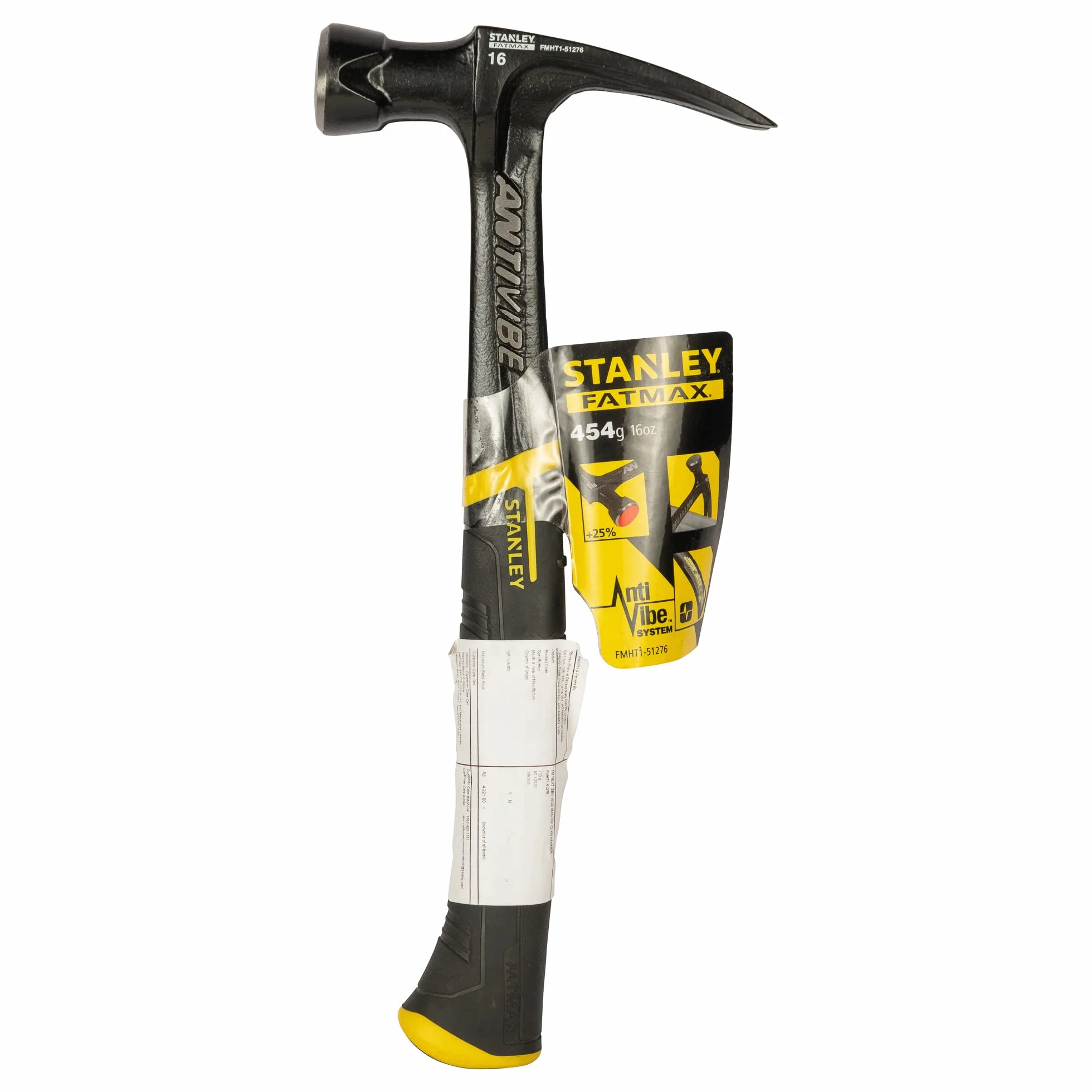 Stanley Antivibe All Steel Rip Młotek 450 g Czarny Żółty
