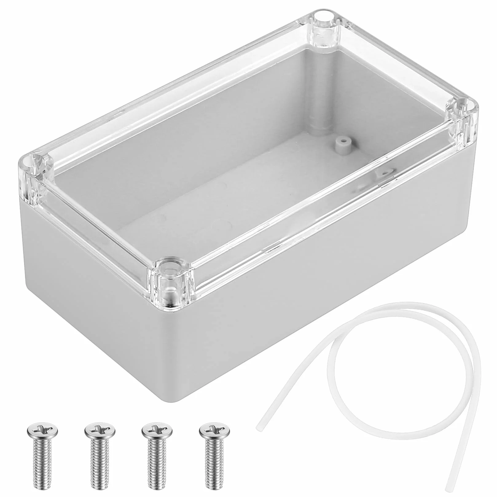 Plastikowa obudowa elektroniczna ABS, wodoszczelna IP65, pusta obudowa z tworzywa sztucznego z przezroczystą pokrywką, przemysłowa skrzynka przyłączeniowa, puszka rozdziel