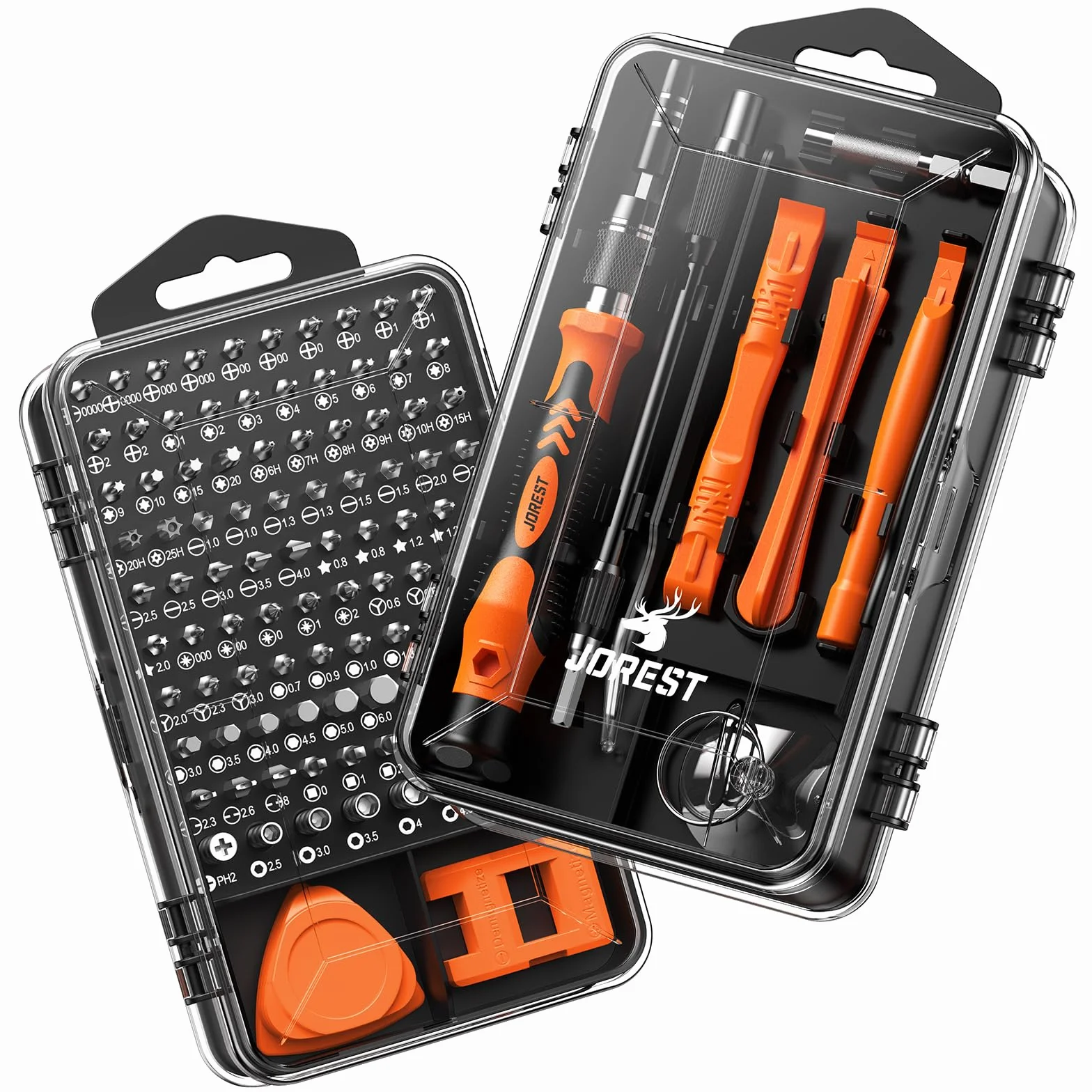 JOREST Zestaw wkrętaków precyzyjnych 117 w 1, profesjonalny zestaw do naprawy mini magnetycznych bitów torx, do PC, iPhone, laptopów, okularów, zegarów, przełączników, PS4, PS5, Xbox, elektroniki