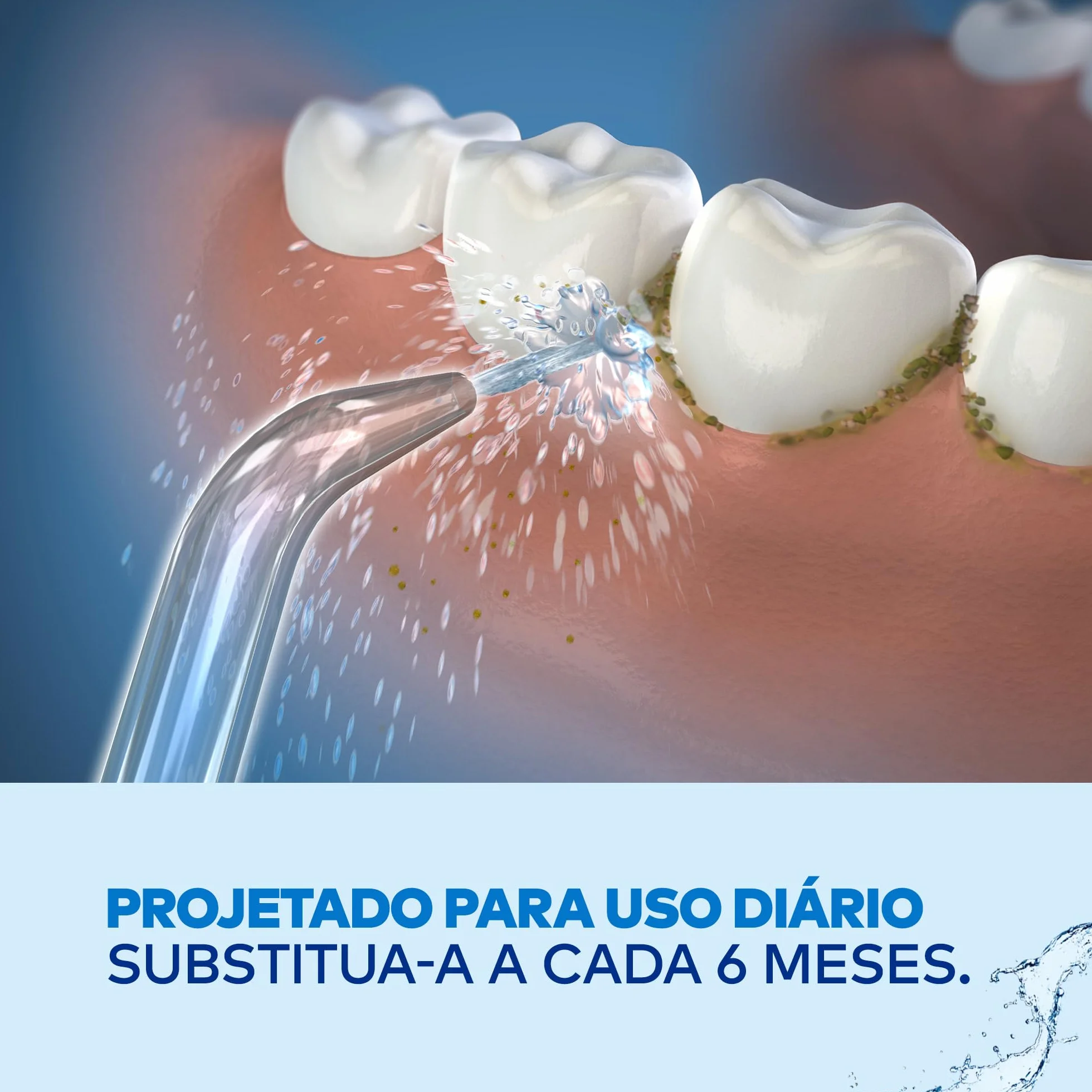 Waterpik Classic JT-100E nasadka zapasowa do irygatora jamy ustnej Waterpik, do czyszczenia zębów i dziąseł, 2 sztuki