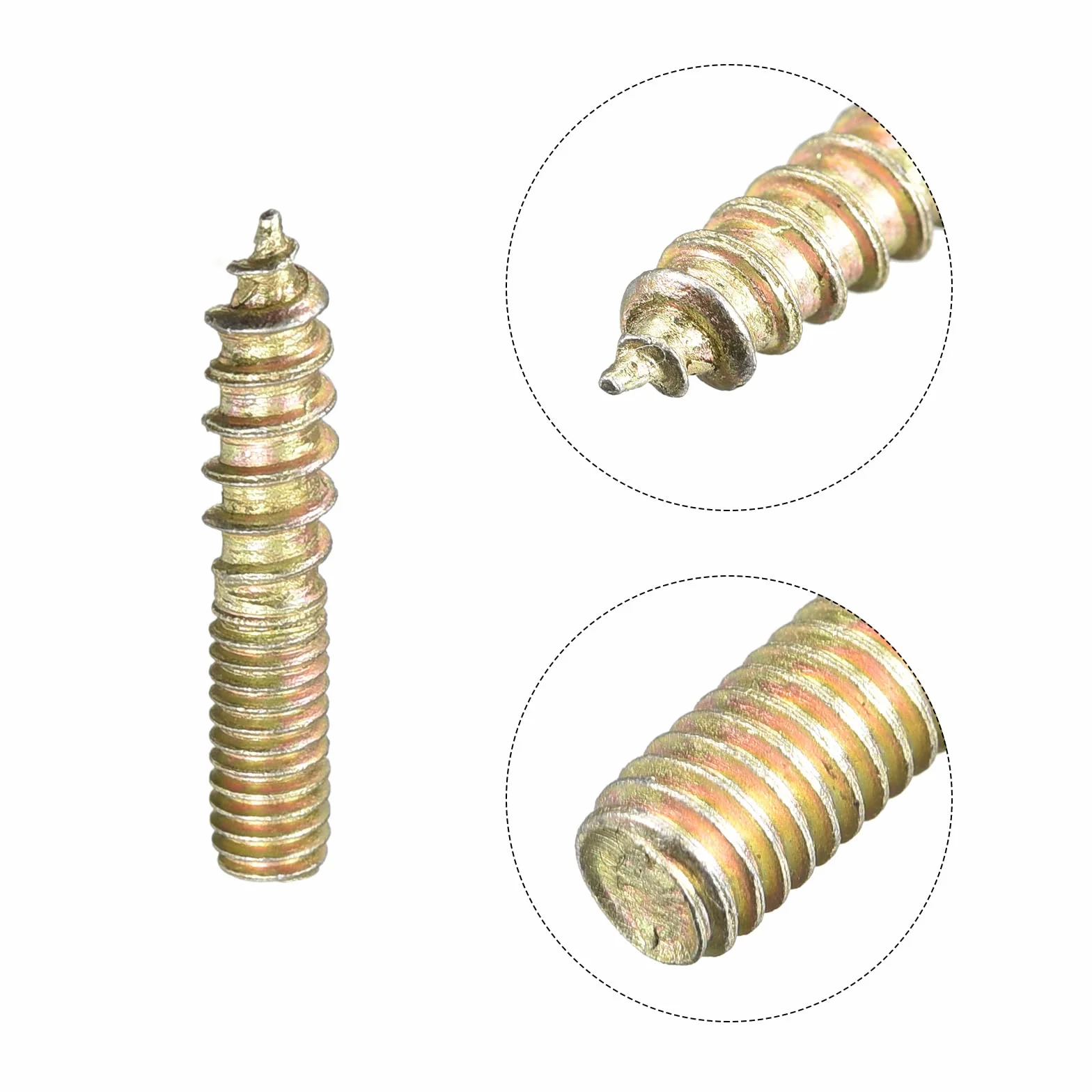 sourcing map 24 śruby trzpieniowe M4 x 20 mm, dwustronne śruby gwintowane do łączenia mebli drewnianych