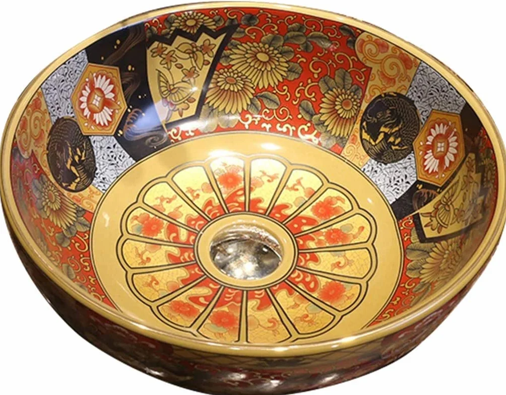 Szafka Pod Umywalkę Z Umywalką, Umywalka Łazienkowa, Umywalka Nablatowa, Umywalka Łazienkowa, Kolorowa Umywalka W Stylu Vintage, Umywalka Ogrodowa Ceramiczna, A40*15 Cm, A40*15 Cm