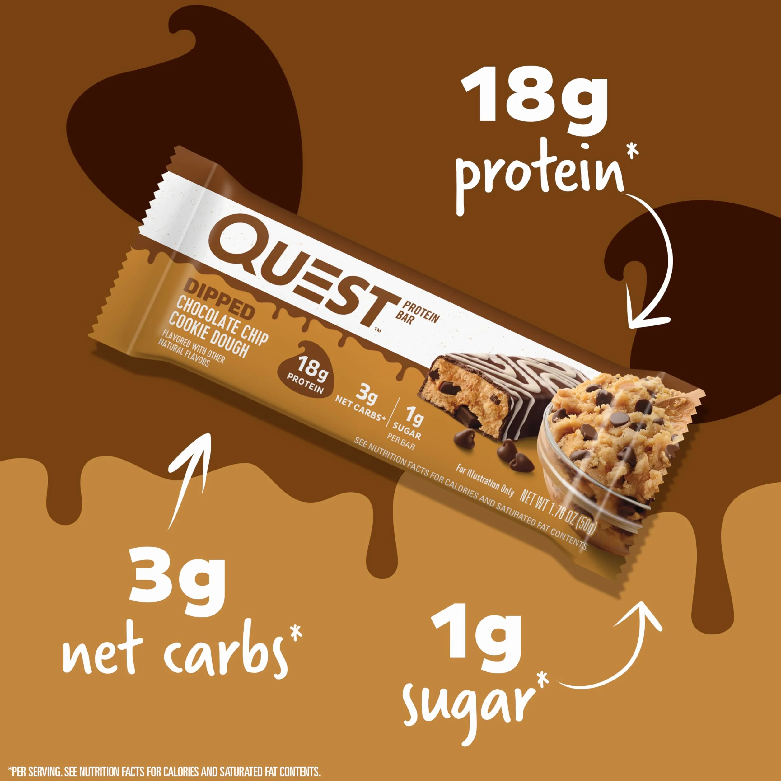 Quest Dipped Ciasto czekoladowe 12/pudełko