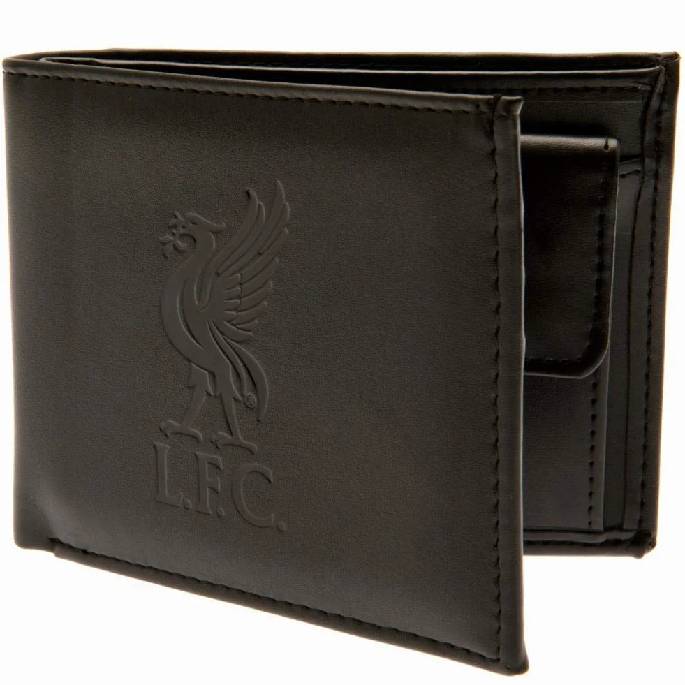 Portfel z wytłaczaną nazwą Liverpool FC, Czarny, Jeden rozmiar, Nowoczesny