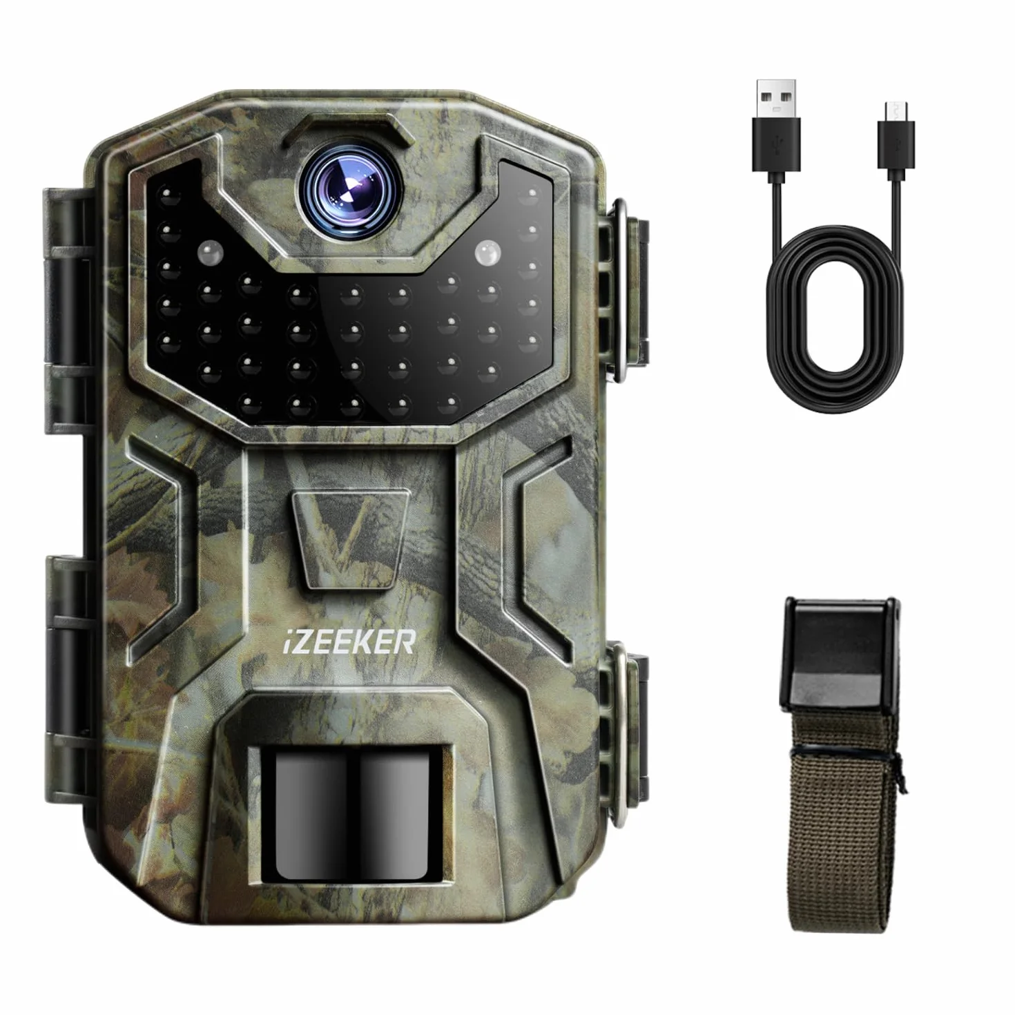 iZEEKER 32-megapikselowa kamera myśliwska HD z diodami LED na podczerwień 940 nm nieoślepiająca, noktowizyjna wodoodporna IP66, do obserwacji dzikiej przyrody i monitorowania bezpieczeństwa
