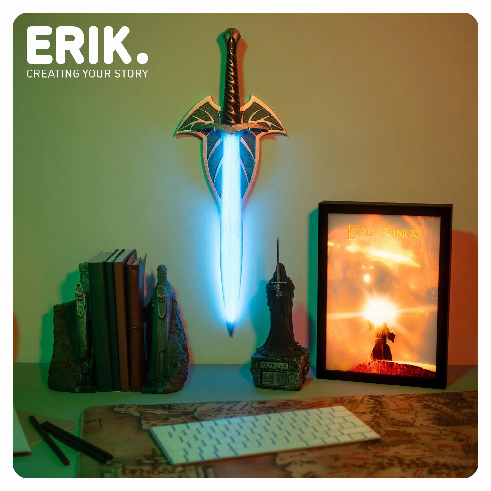 Grupo Erik Lampa Rings | Lampe | Światło Of Eärendil | Fiala Galadriel | Lampe LED | Produkty z Władcy Pierścieni