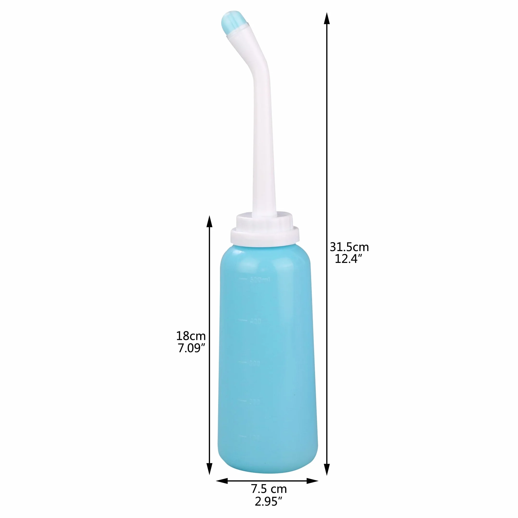 CROING Przenośny bidet, 2 szt., butelka do spryskiwania, 500 ml, przenośna bidet pod prysznic, dla dorosłych kobiet, pielęgnacja poporodowa, hemoroidy