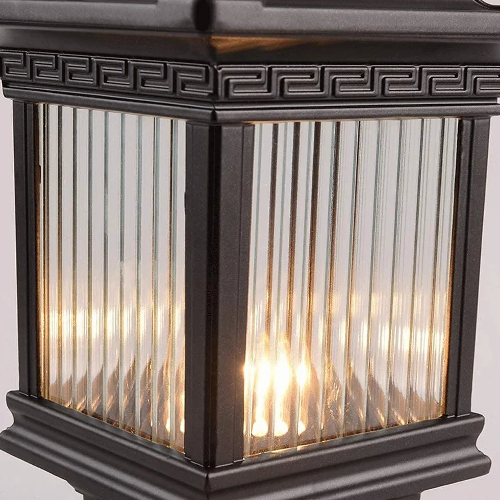 Lampa zewnętrzna słupek świetlny, zewnętrzne lampy ogrodowe trawnik lampy podłogowe światła naziemne zewnętrzne wodoodporne lampy ogrodowe słupek E27 światło dziedziniec, wysokość: 38,5 cm