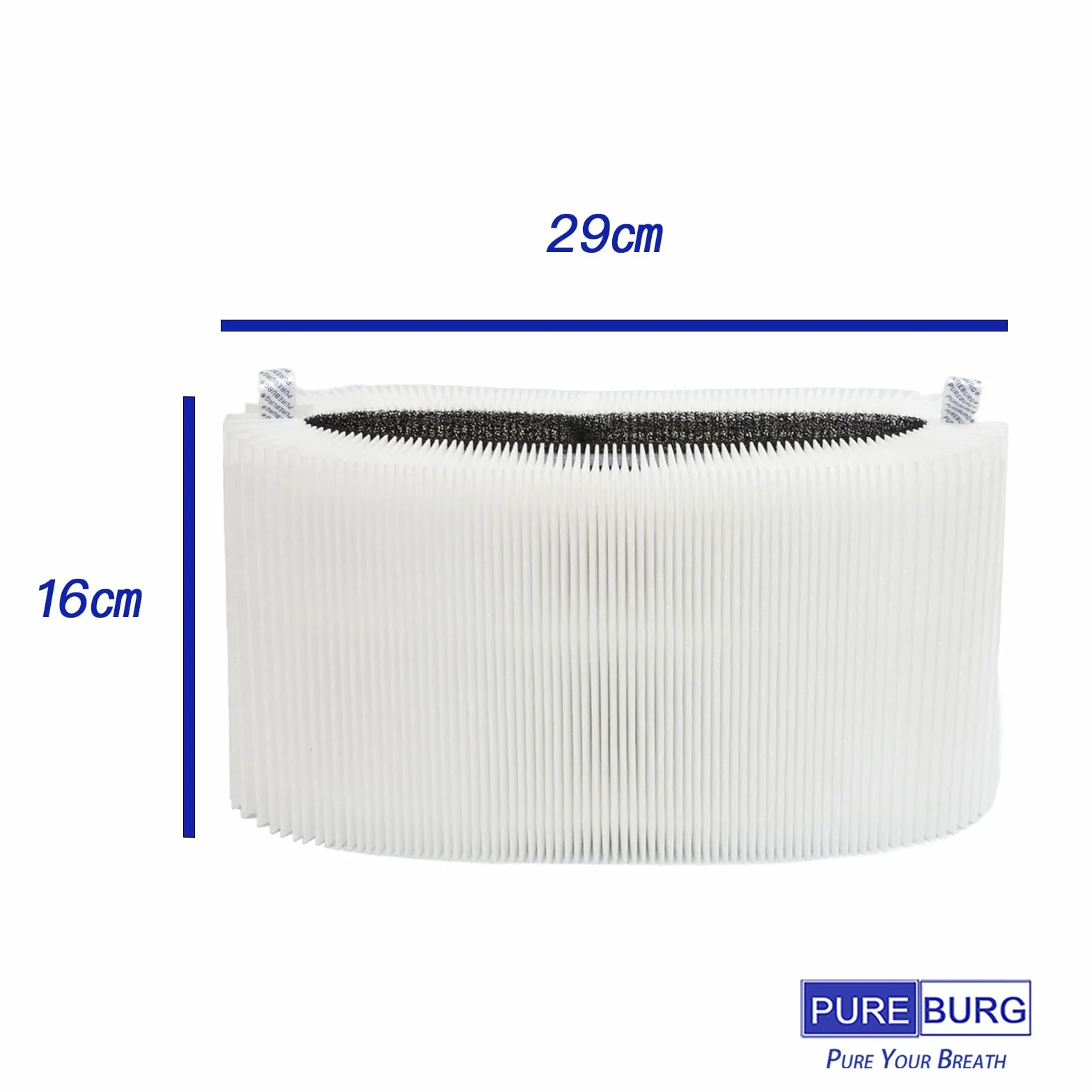 PUREBURG Filtr zastępczy kompatybilny z Blueair Blue Pure 511i Max, 4 sztuki w opakowaniu z węglem aktywnym H13 HEPA, oczyszczanie powietrza, kurz, lotne organiczne lotne związki organiczne, zapachy