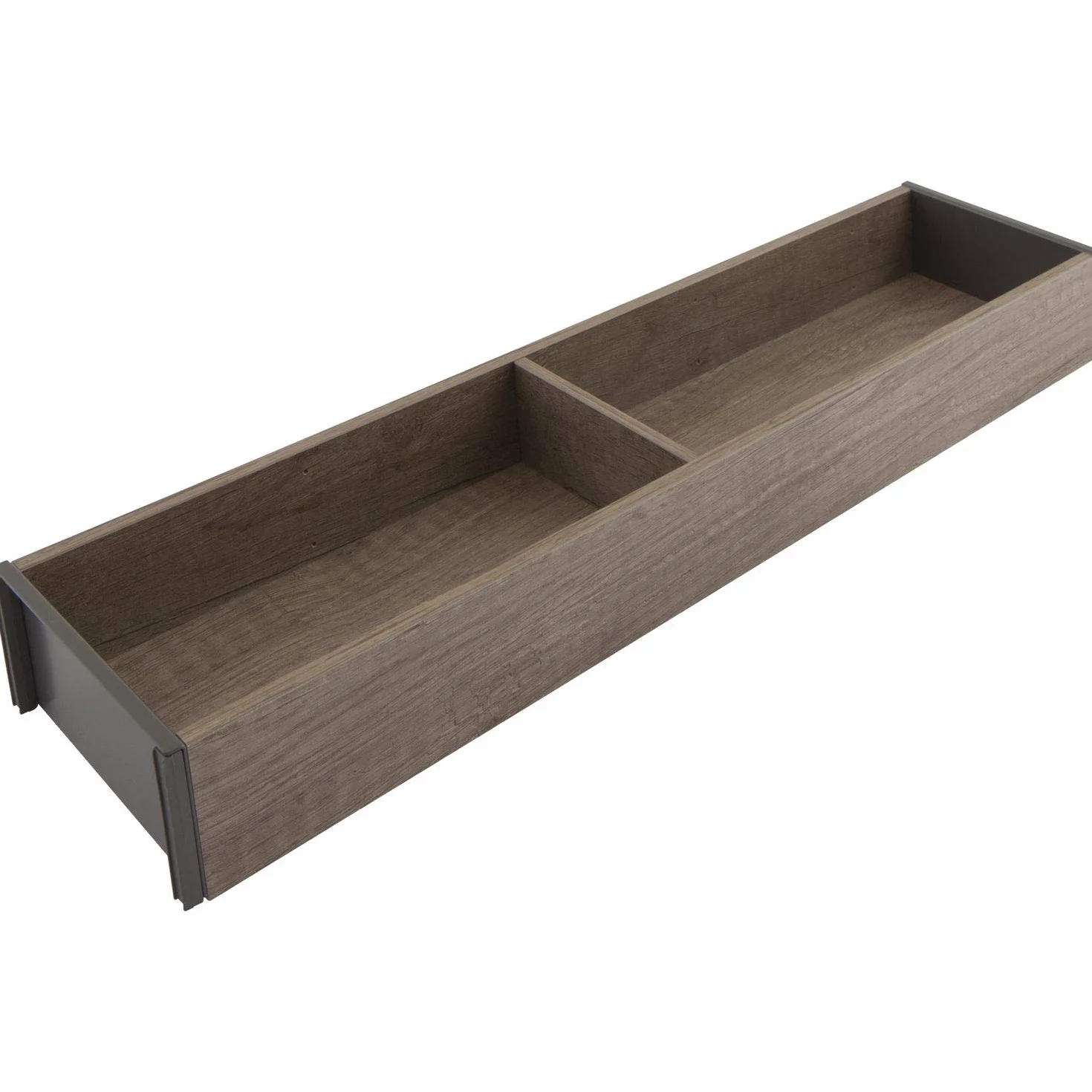 blum AMBIA-LINE organizer szuflady w premium dekorze drewna | idealny kuchnia, łazienka, garderoba | użycie modułowe i pewne trzymanie dzięki nóżkom antypoślizgowym | 42×10×5 cm | Dąb Nebraska