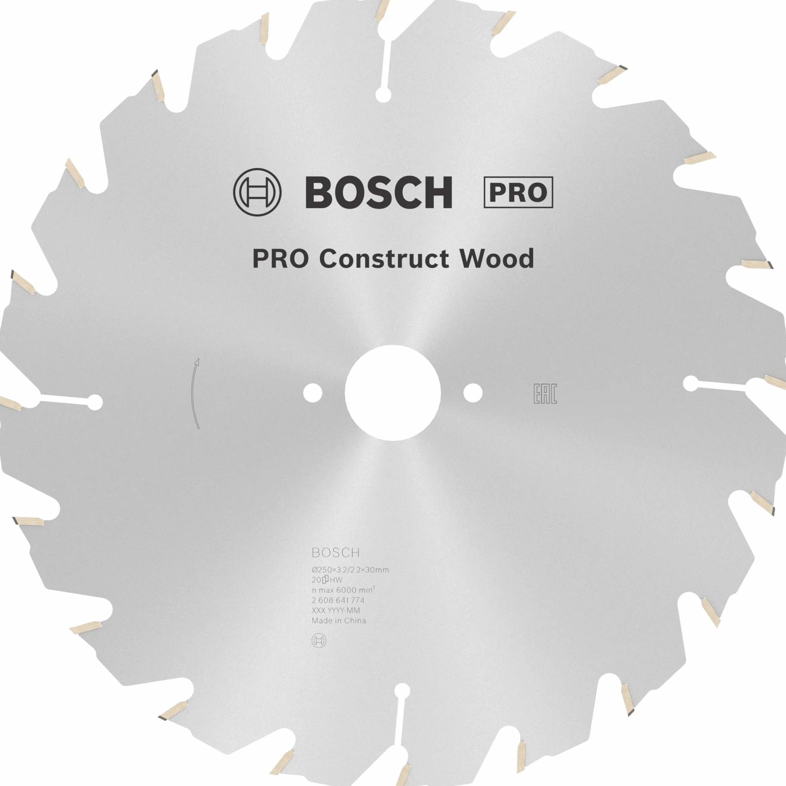 Bosch Profesional Tarcza pilarska Construct Wood 250 x 30 x 3,2 mm; 20