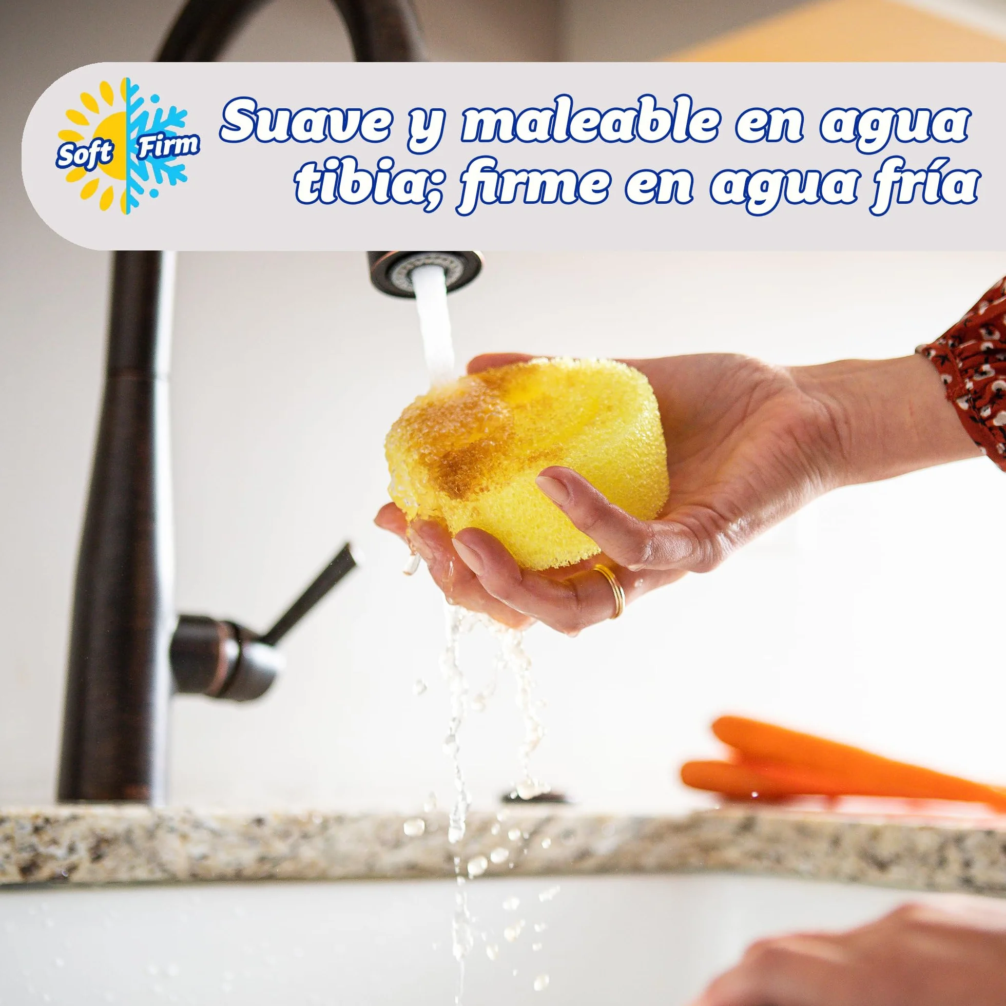 Scrub Daddy Flextexture Gąbka, Żółty, 8 szt.