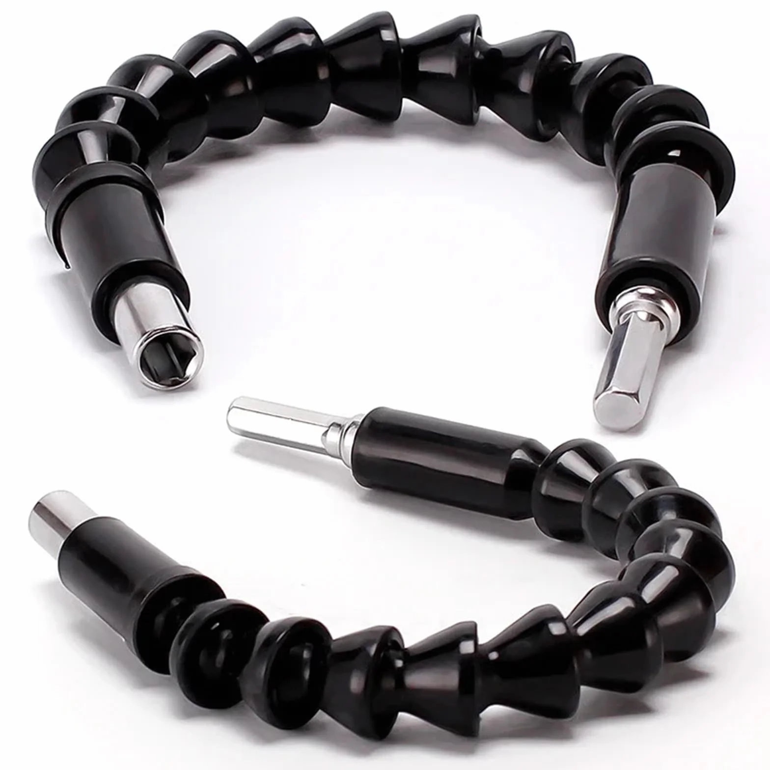 Adapter przedłużki wiertła, Elastyczny zestaw przedłużający do wiertarki 1/4" Adapter 105 stopni kąt prosty Opakowanie 22 szt(10pc)