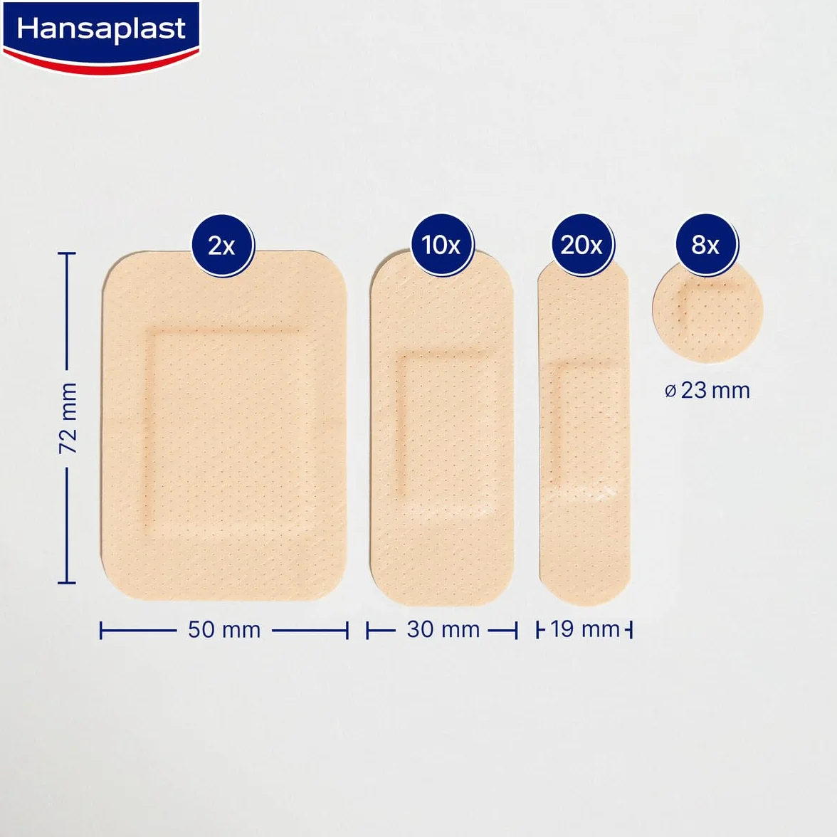 Hansaplast Uniwersalne plastry 40 pasków, wodoodporne, bakteriobójcze