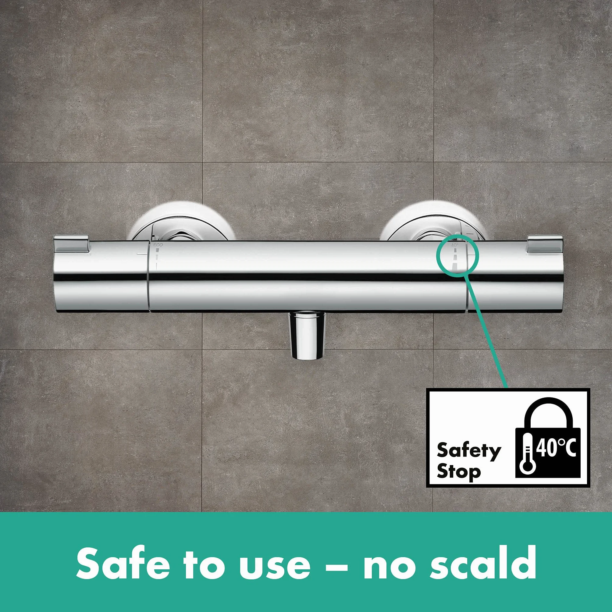 hansgrohe Crometta - zestaw prysznicowy z główka prysznicowa, bateria termostatyczna, wąż prysznicowy 160 cm oraz drążek prysznicowy 65 cm, oszczędzająca wodę z 2-strumieniowa, biały/chrom, 27812400