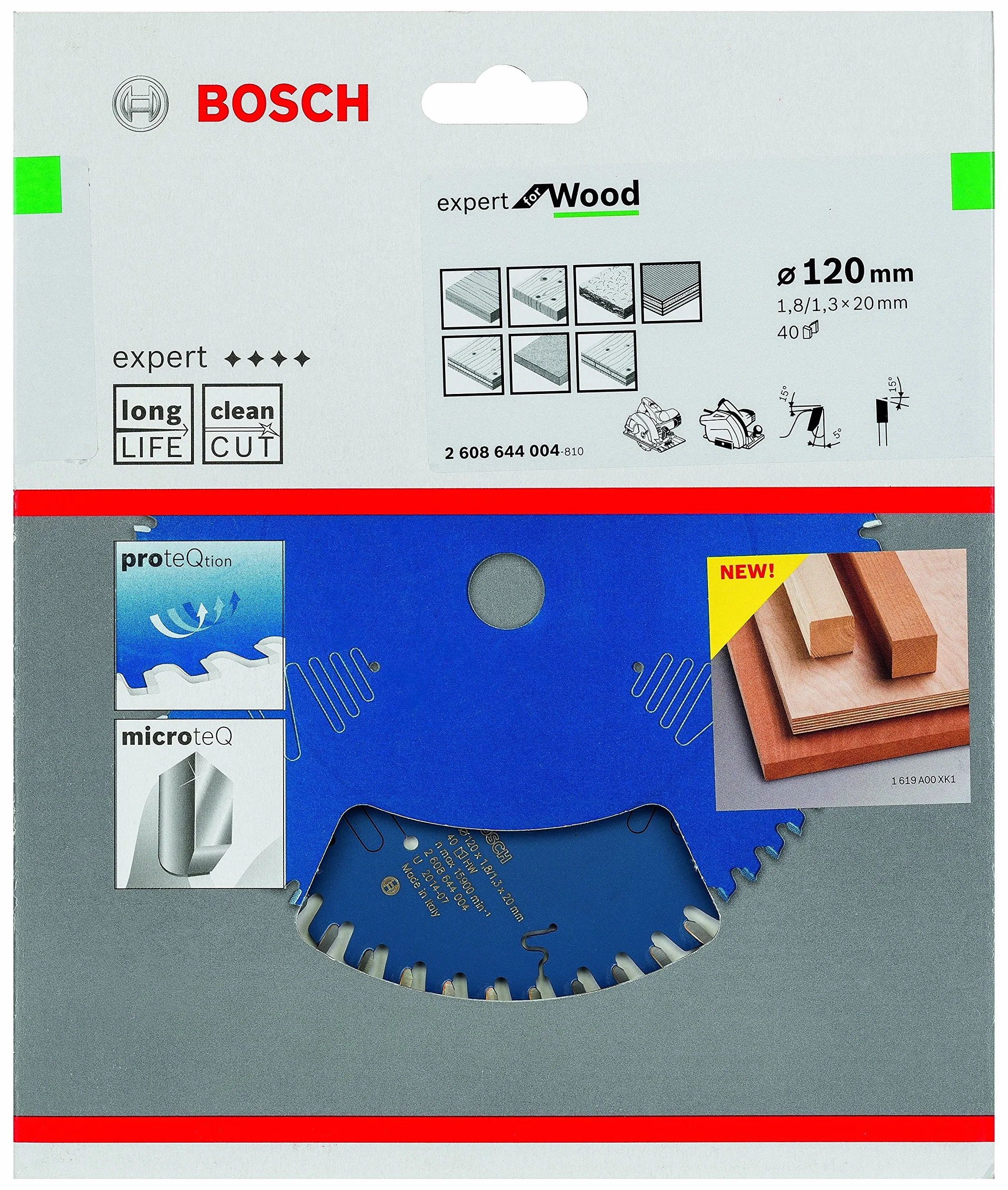 Bosch Professional Brzeszczot do piły tarczowej Expert 120 x 20 x 1,8 mm 40 zębów