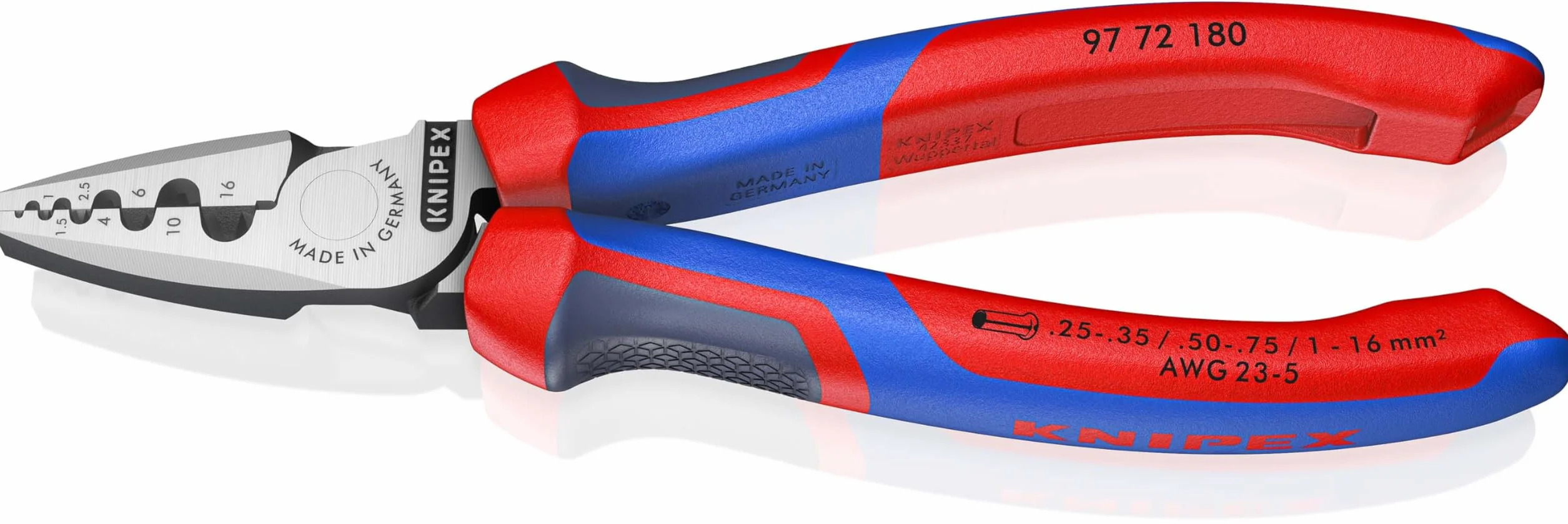KNIPEX Szczypce do zagniatania tulejek kablowych 180 mm 97 72 180