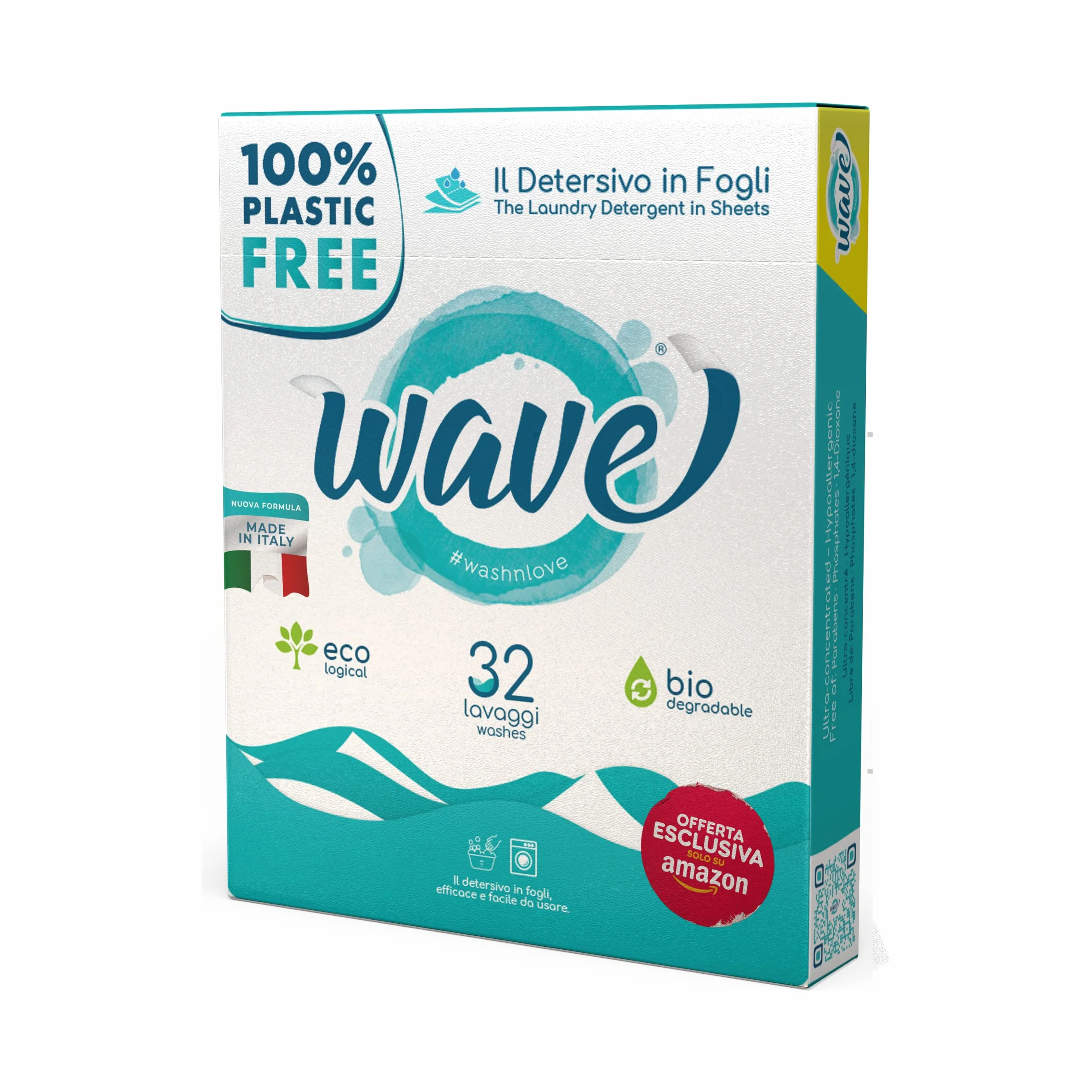Wave Washing – Classic Box – środek piorący na liściach – 32 cykle prania – przyjazny dla środowiska – biodegradowalny