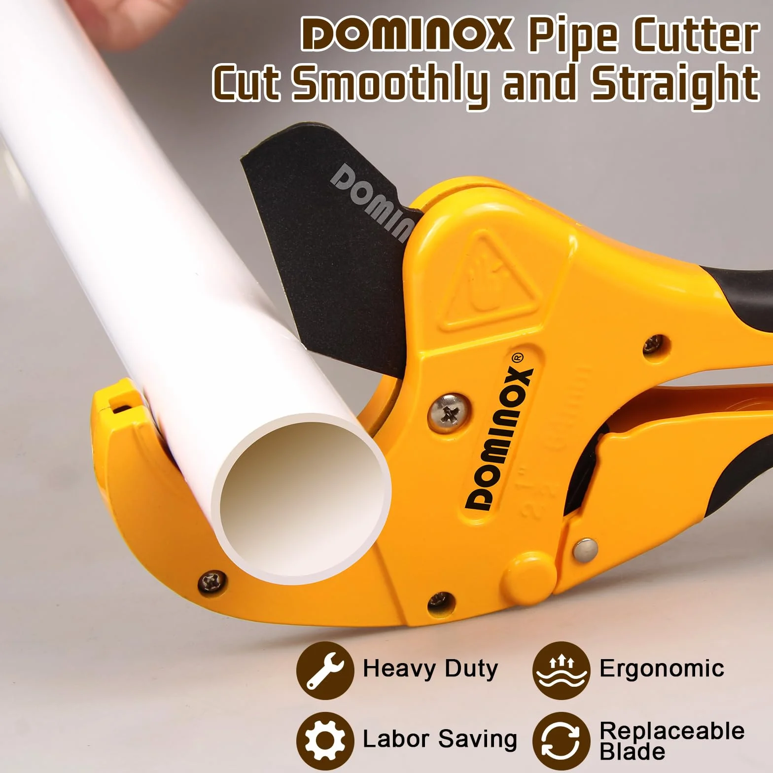 Obcinak do rur 64 mm (2 1/5.1 cm O.D.) Profesjonalne cięcie rur PEX, PVC i PPR, ostrze SK5 i korpus ze stopu aluminium, narzędzie do szybkiego cięcia rur jedną ręką