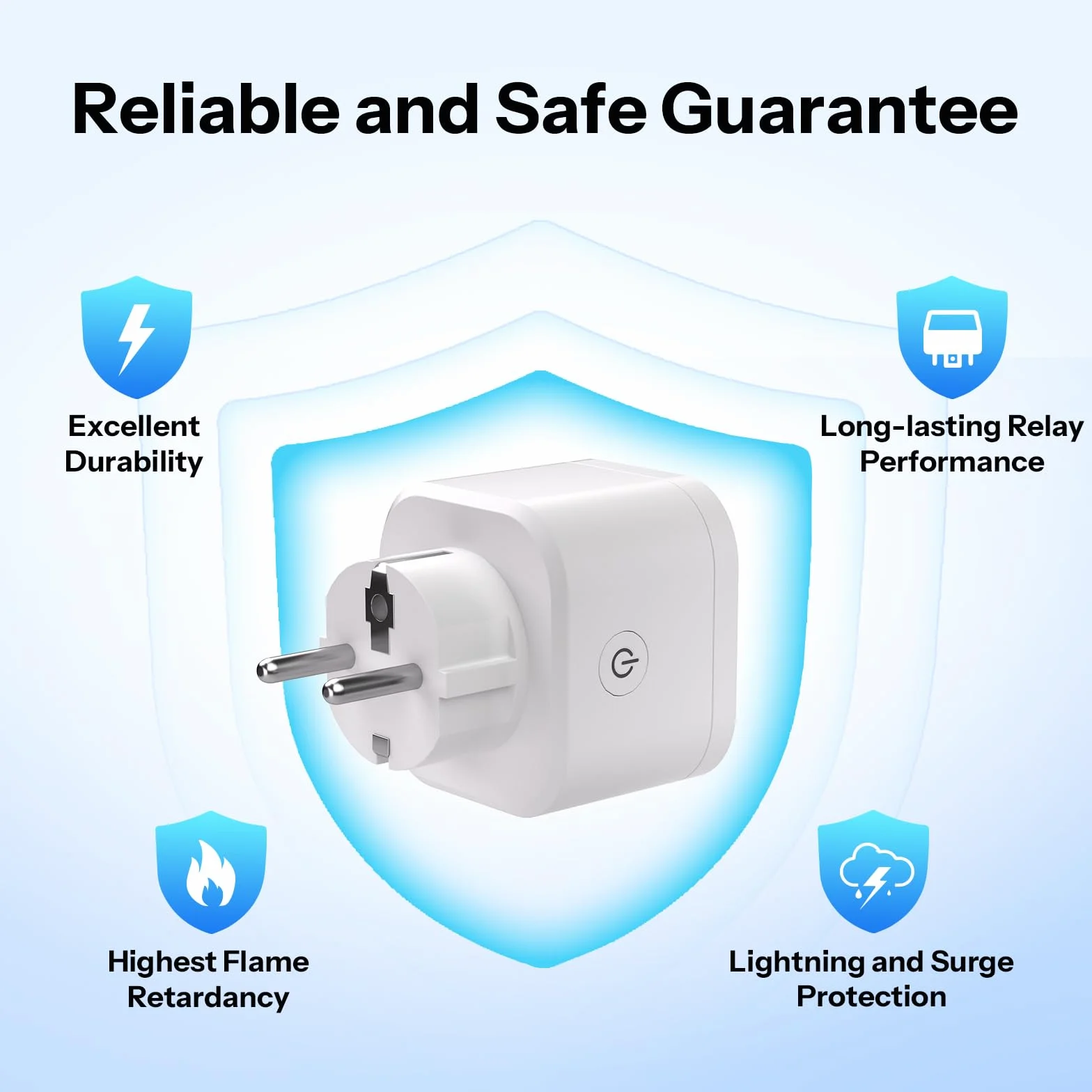 SONOFF S61s Inteligentne Gniazdko WiFi 16A/3840W – Zdalne Sterowanie & Sterowanie Głosem, Monitor Energii, Timer, Matter-kompatybilne z Alexa, Google i Apple Home (Zestaw 4 sztuki)