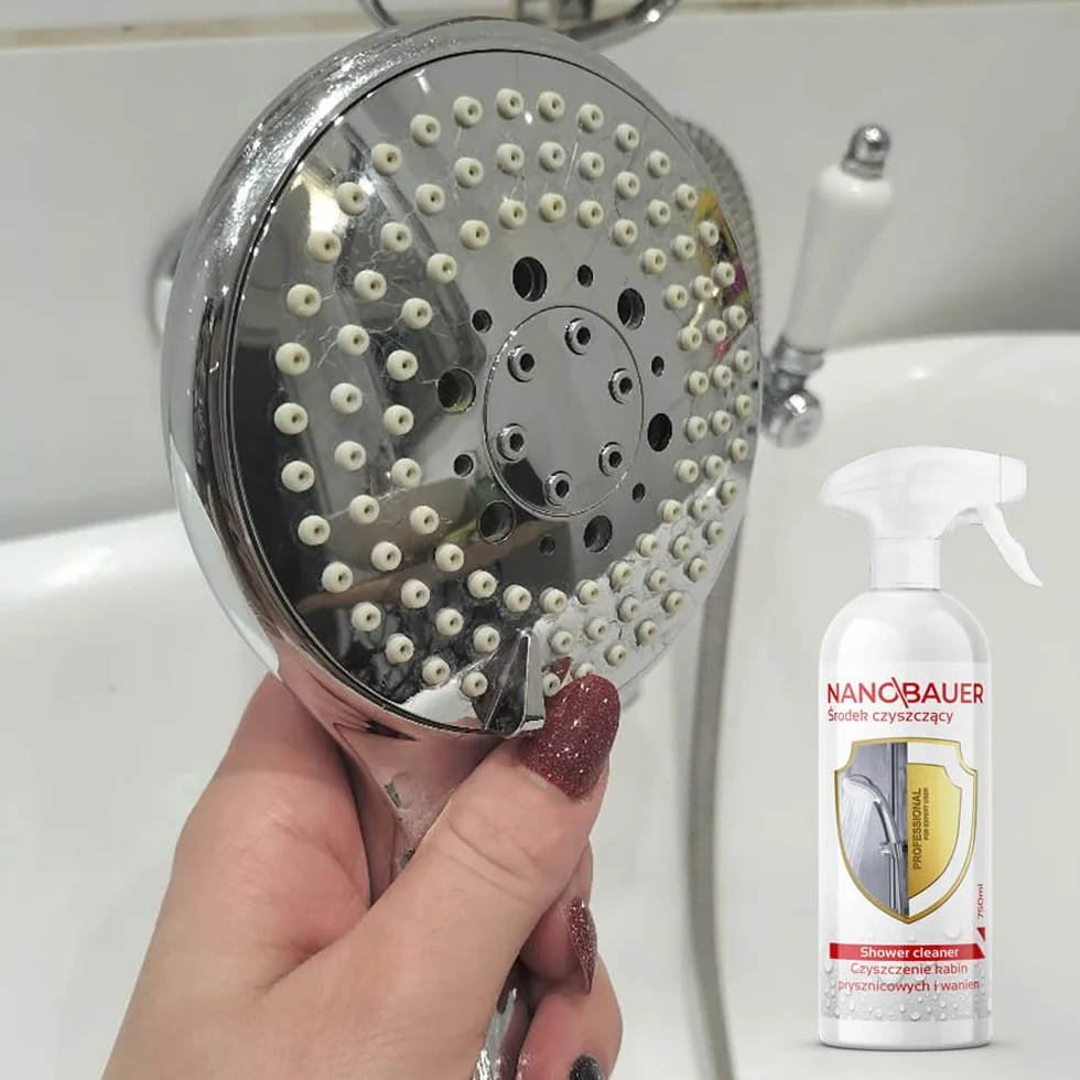 2x Supermocny i skuteczny środek czyszczący do kabin prysznicowych | NANOBAUER Shower Cleaner | Środek czyszczący do kabin prysznicowych do usuwania kamienia | Pojemność 750ml