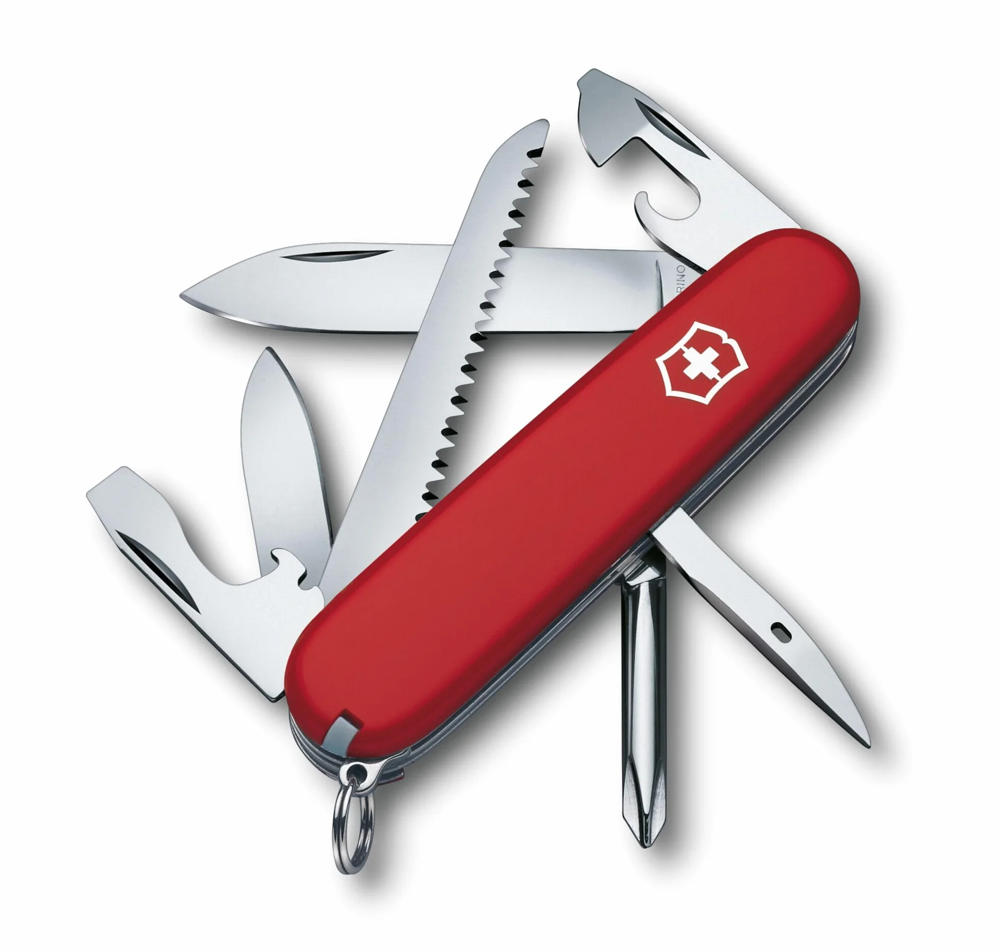 Victorinox Scyzoryk Hiker (13 funkcji, piła do drewna, śrubokręt Phillips, wykałaczka) czerwony