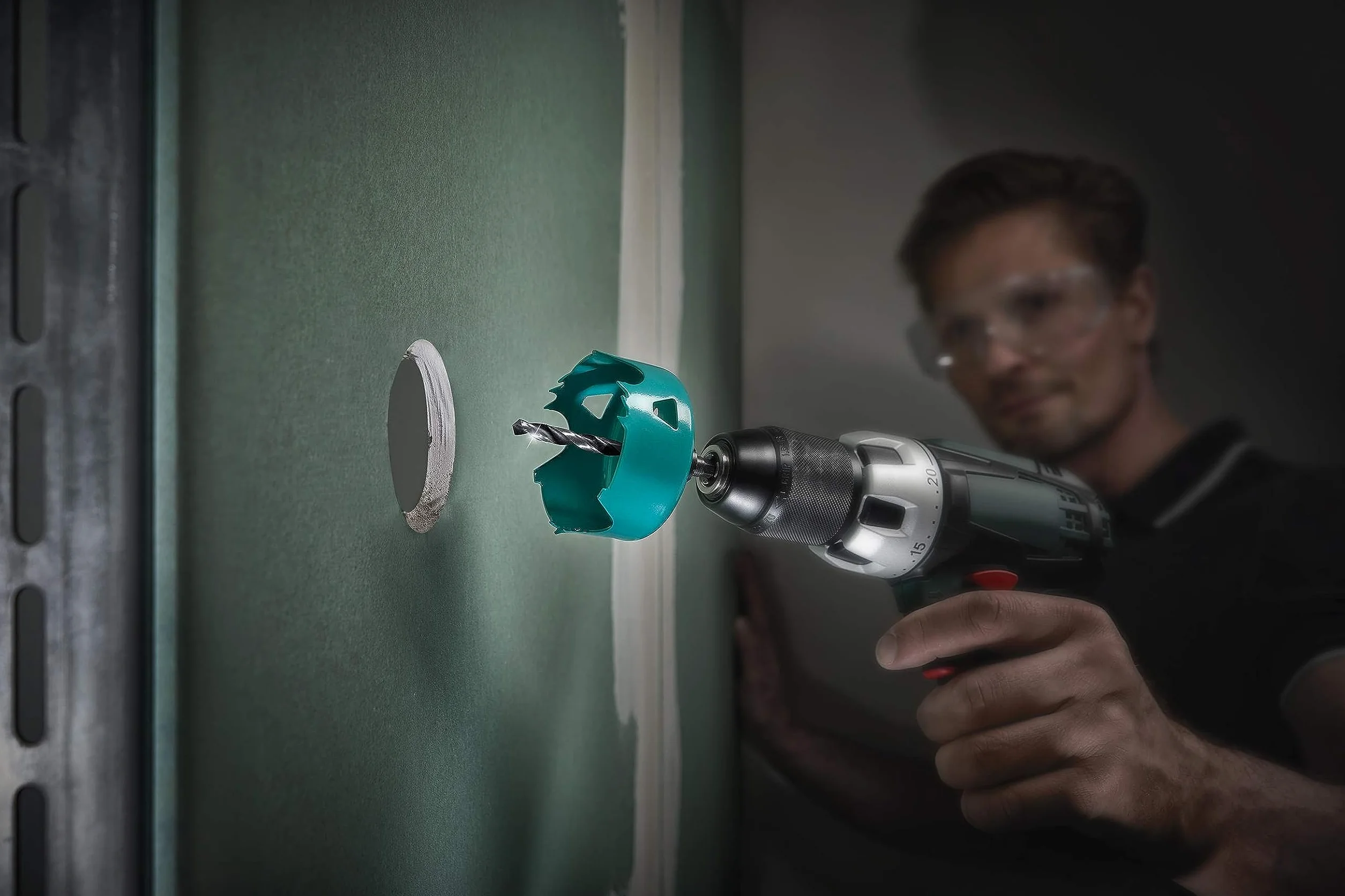 Wolfcraft 5968000 otwornica ze stali węglowej Ø 68 mm, zielona