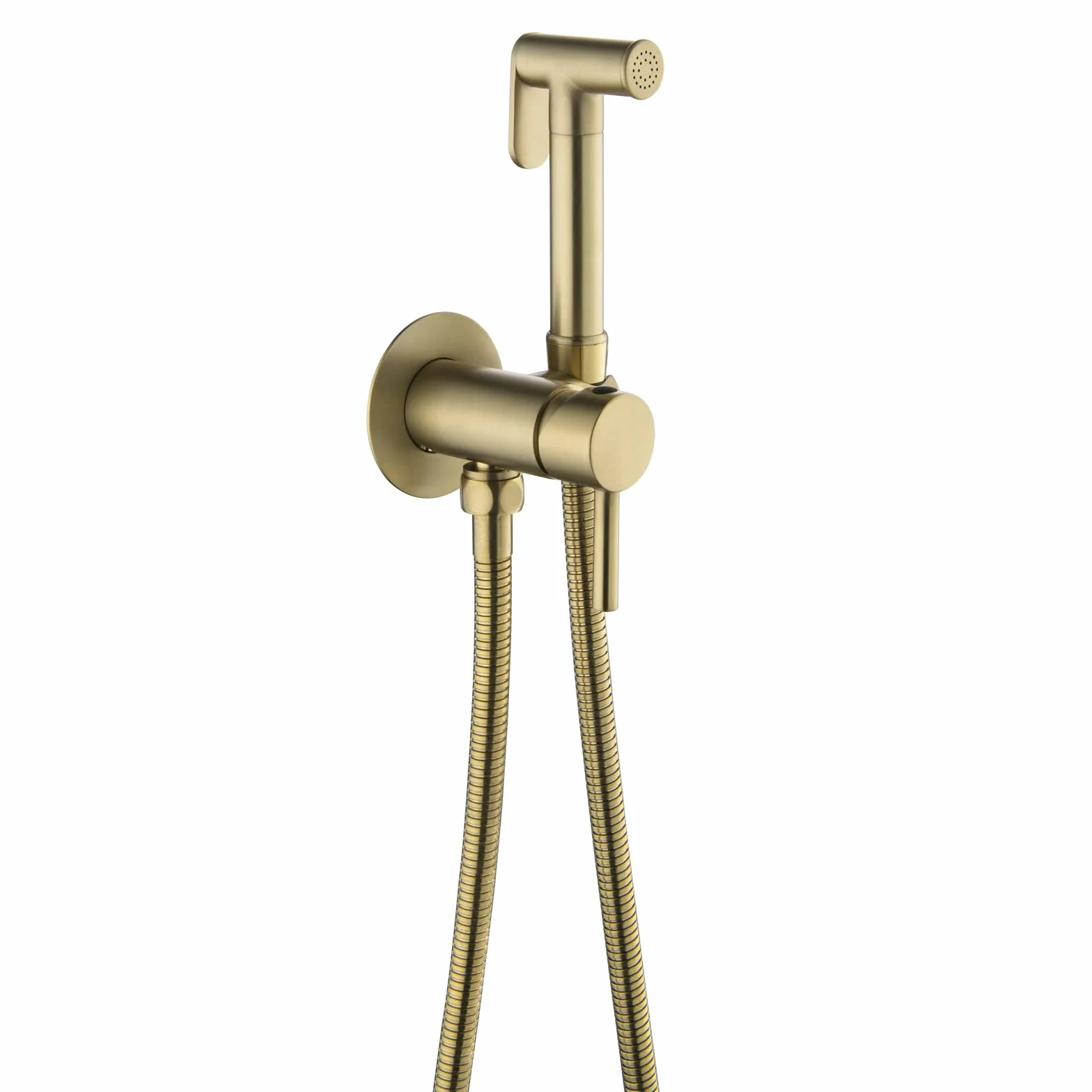 Złoty mosiężny ręczny opryskiwacz bidet zestaw do toalety naścienny zestaw opryskiwaczy pieluch z pojedynczym uchwytem wąż prysznicowy 150 cm w zestawie
