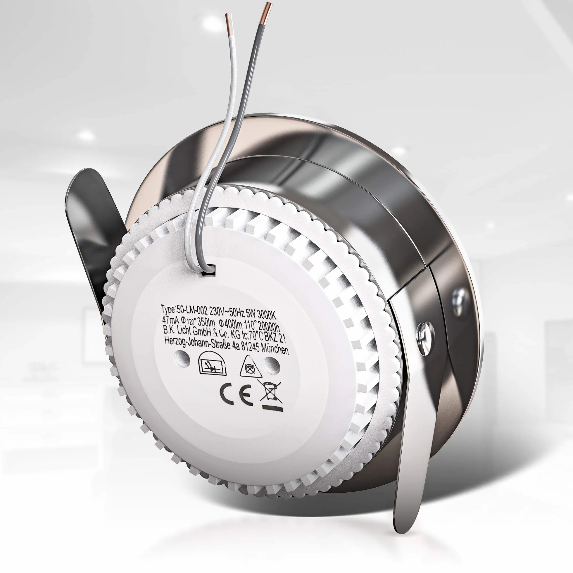 B.K.Licht Lampy LED, 5 W, 230 V, 400 lm, Ciepła Biel, 3000 K