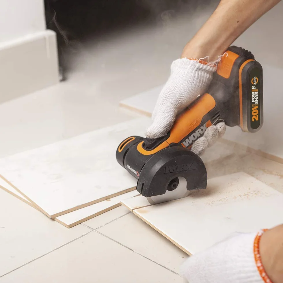 WORX WX801.9 Mini Akumulatorowa Szlifierka Kątowa Chopper 20V, Kompaktowa Szlifierka o Smukłej Obudowie, do Szlifowania i Cięcia, do Metalu, Płytek, Plastiku, bez Akumulatora i Ładowarki