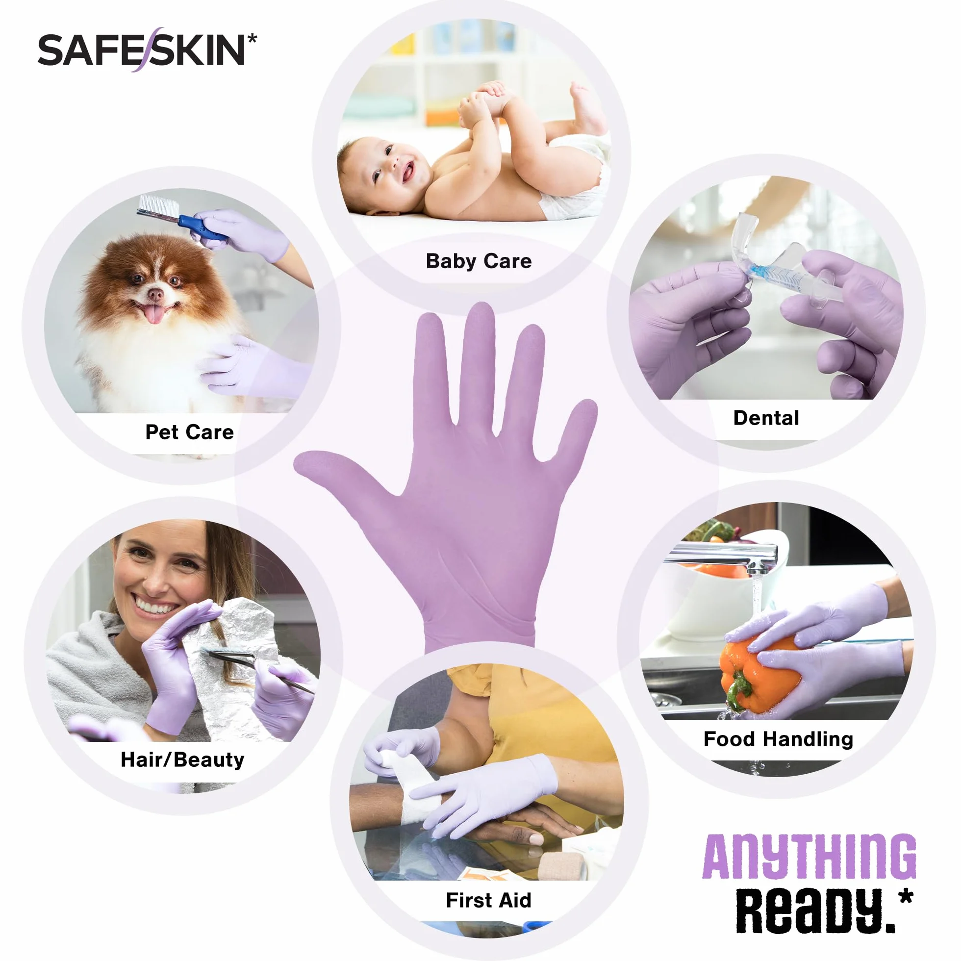 SAFESKIN POP-N-GO lekkie rękawice nitrylowe