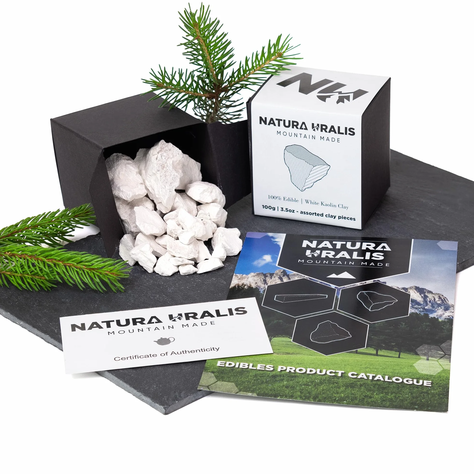 Natura Uralis Kaolinowa Biała Glina 100g Naturalna Biała Glina ASMR