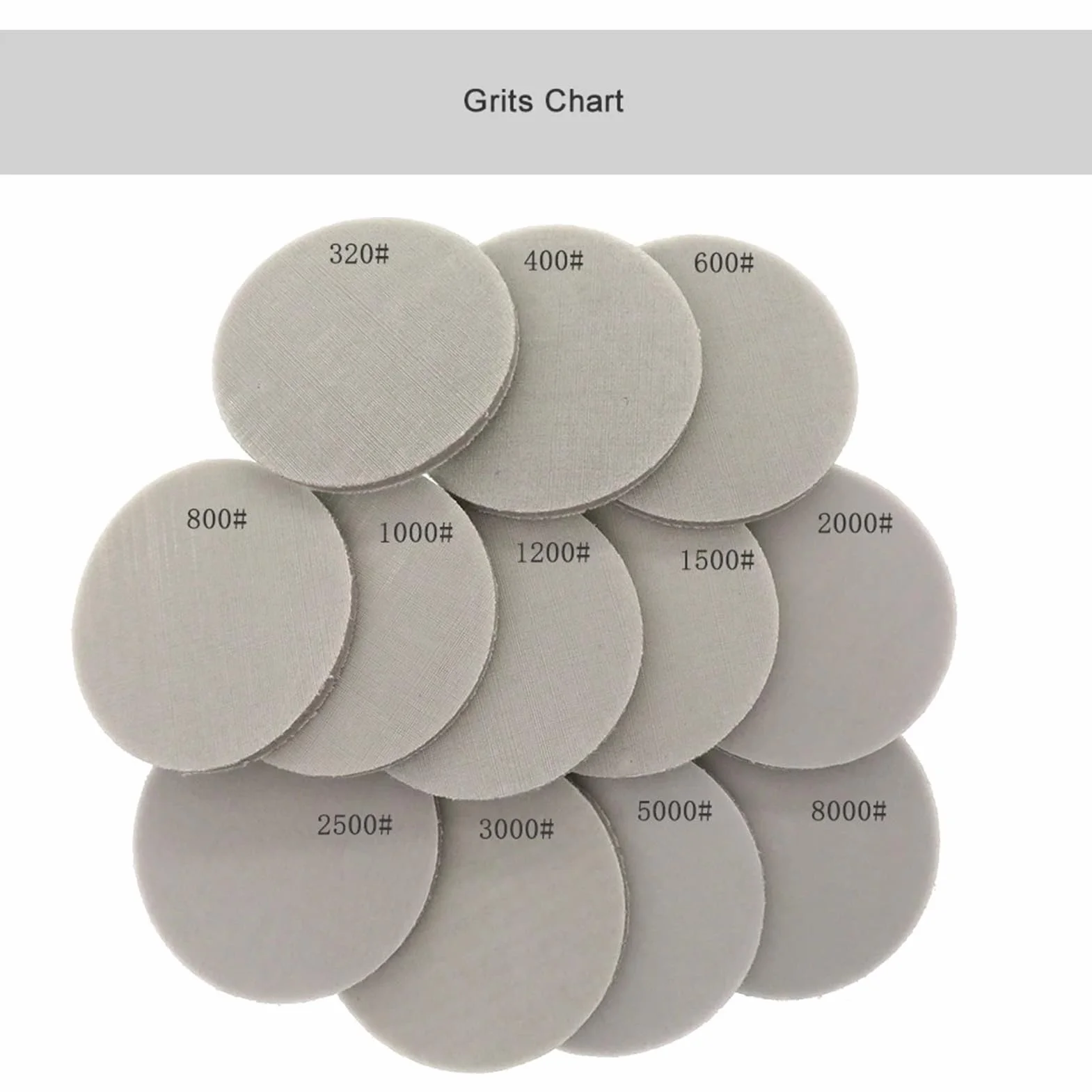 3-calowe gąbkowe tarcze ścierne – papier ścierny z rzepem do stosowania na mokro i sucho, gradacja 320–8000 do precyzyjnego polerowania(10Pcs 400 Grit)