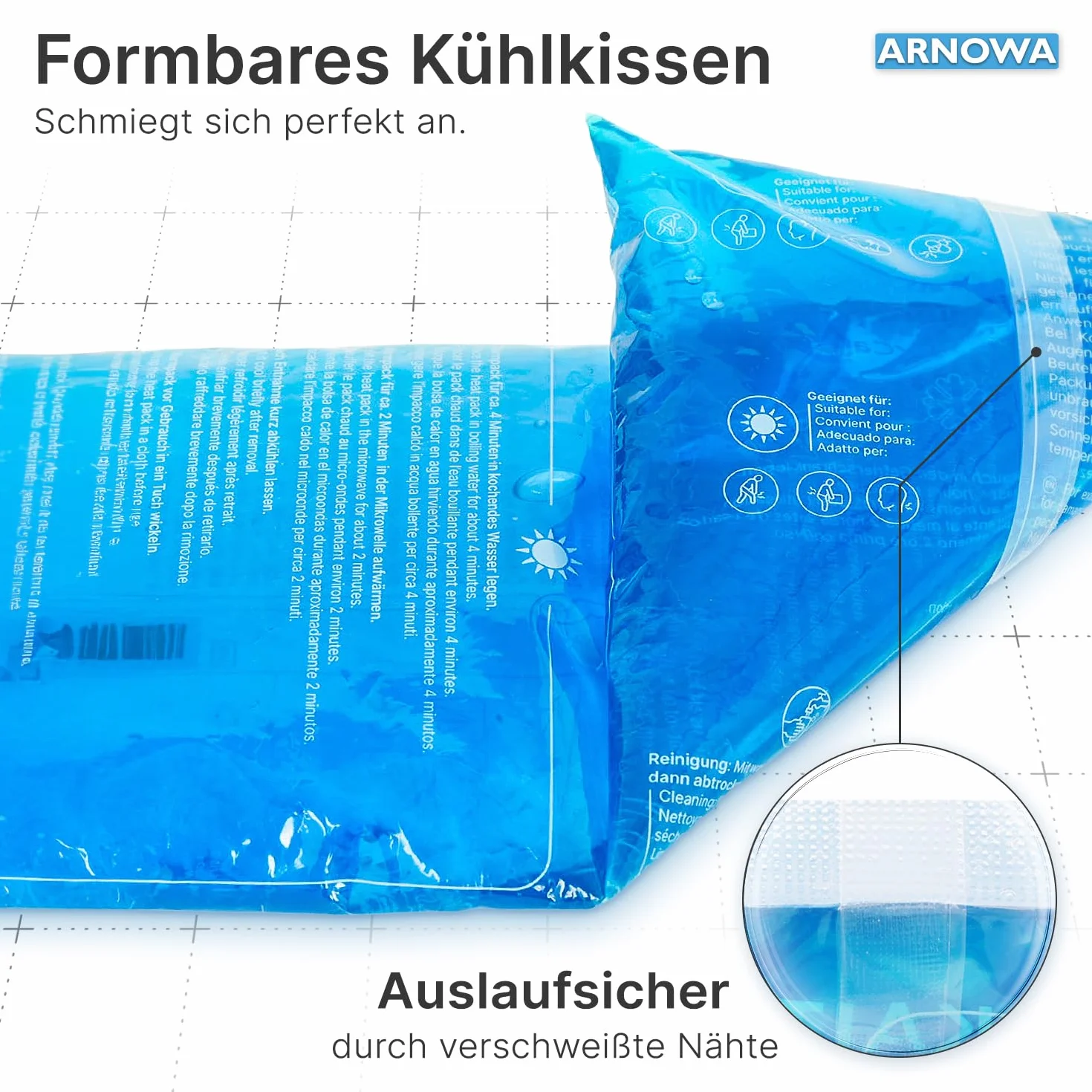 ARNOMED® Żelowe kompresy chłodząco-rozgrzewające 12x20 cm wielorazowe