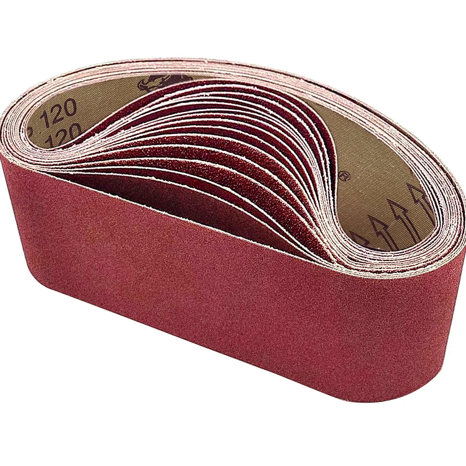 15 szt. zestaw taśm szlifierskich 75 x 457 mm ziarnistość 80/120/150/240/400 do szlifierek taśmowych