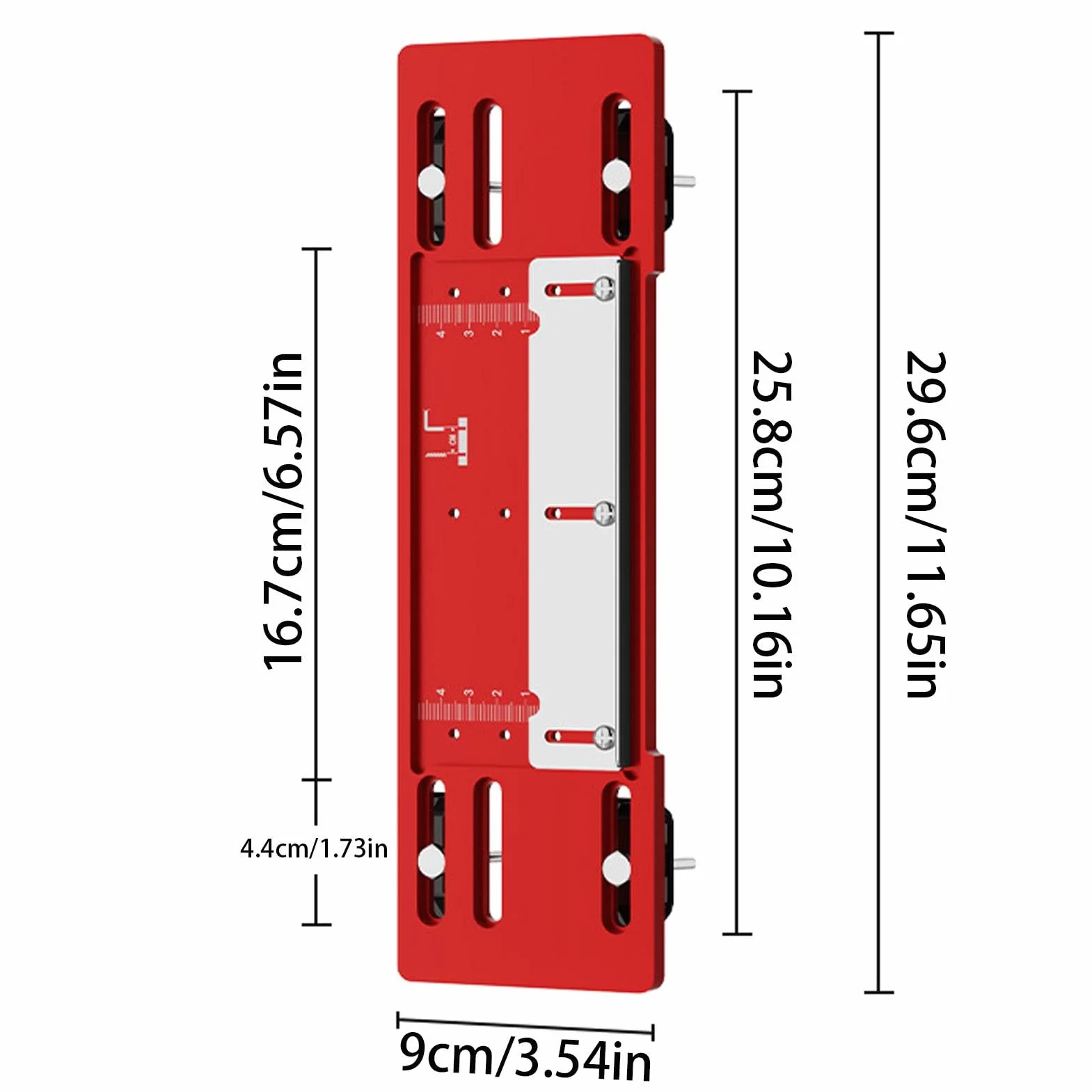 Prowadnica piły, aluminiowe prowadnice tnące, regulowana deska pozycjonująca, zacisk z prostą krawędzią, 30 x 8 x 0,31 cm, zapewnia precyzyjne, proste cięcia bez konieczności wiercenia