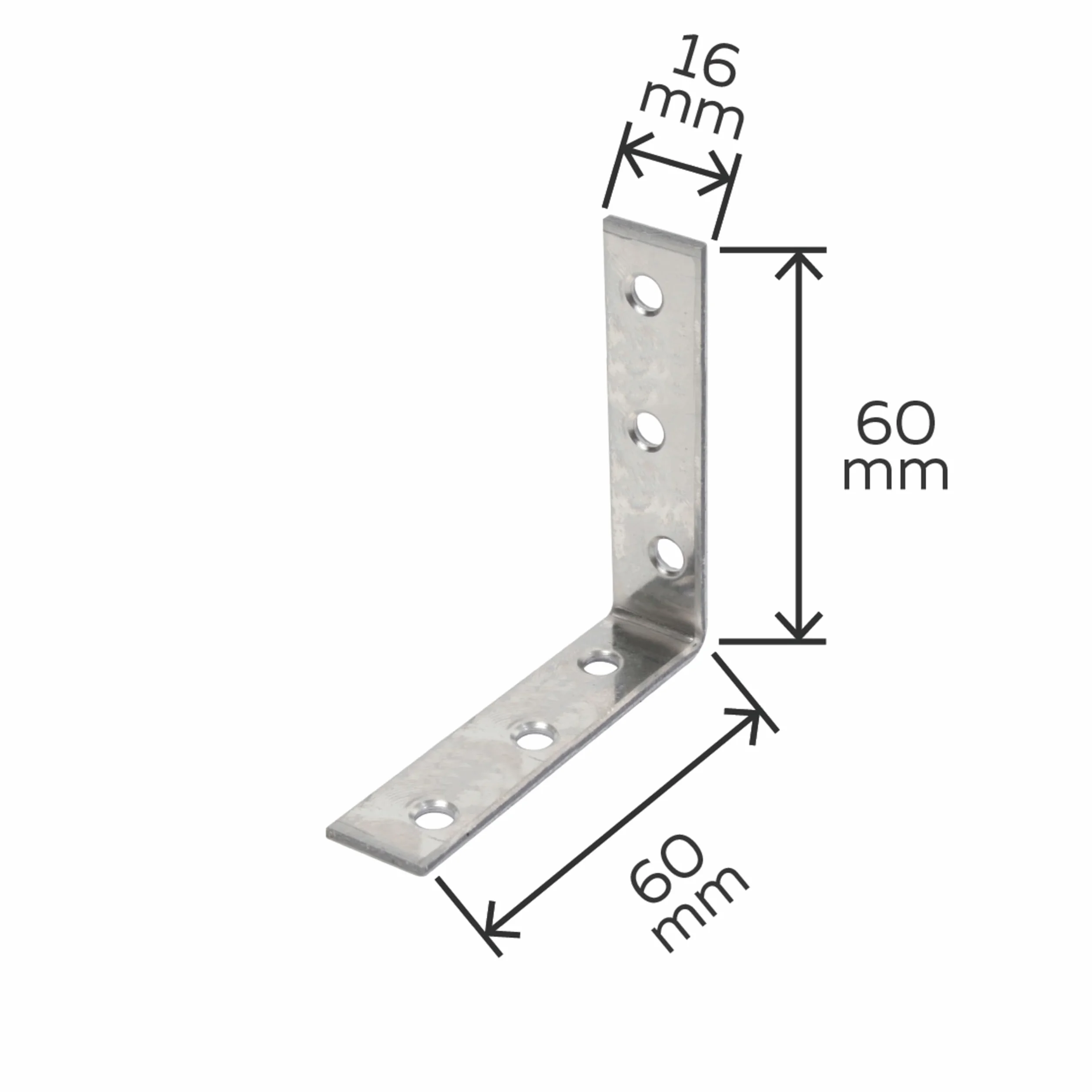 GAH-Alberts 361129 kątownik do krzesła | stal szlachetna | 60 x 60 x 16 mm | zestaw 50 sztuk